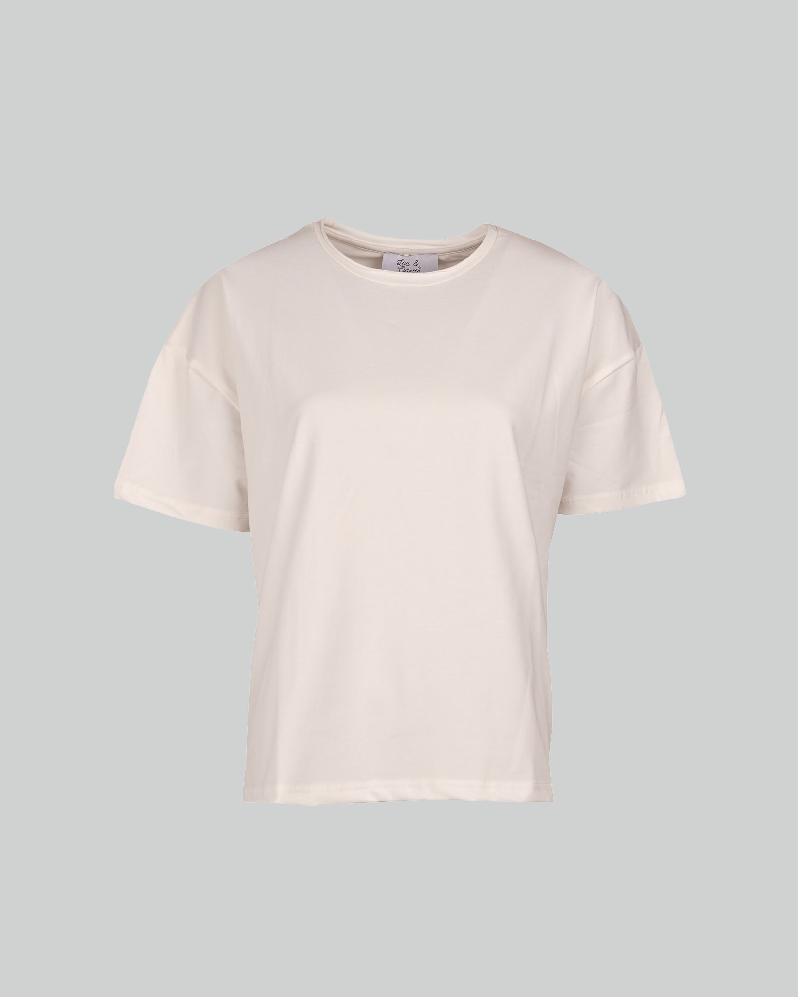 Isabelle T-Shirt Round Neck Oversized Off White-zoom-1