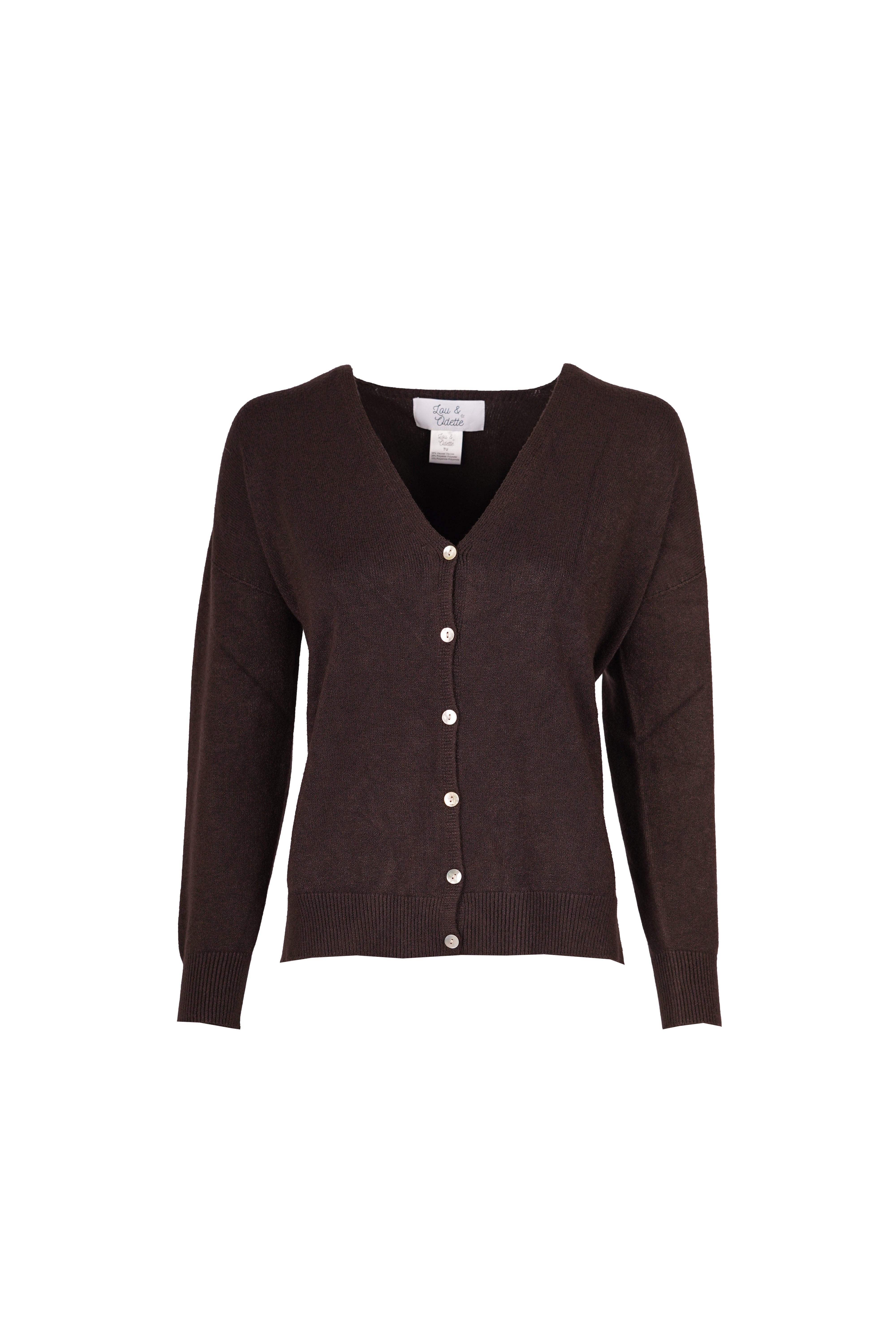 Jessica Cardigans With Buttons Chocolate-zoom-6