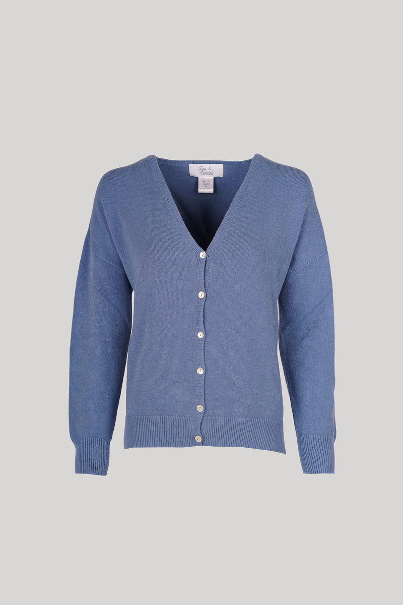 Jessica Cardigans With Buttons Blue-zoom-