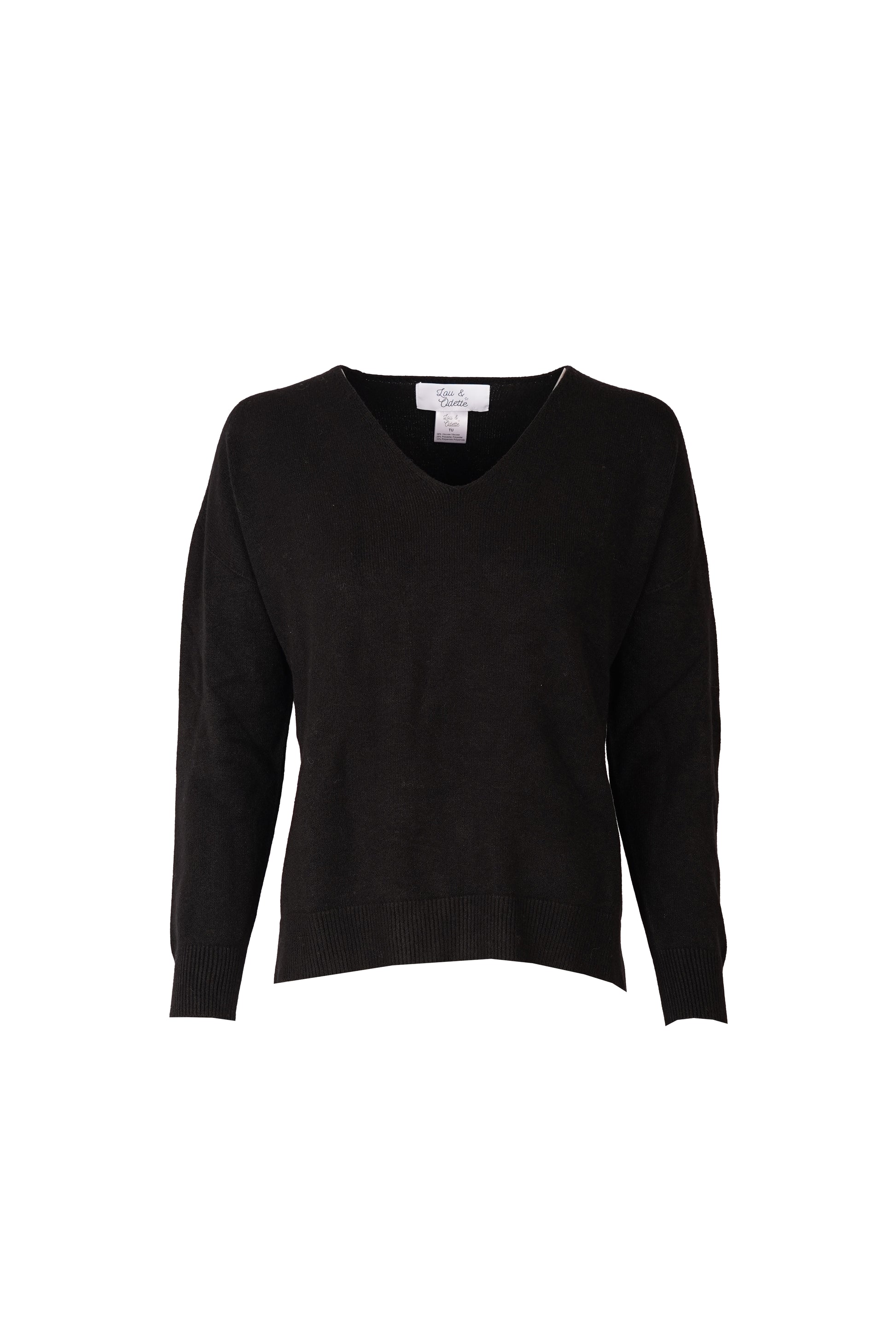 Lisa Pullover V-Neck Black-7