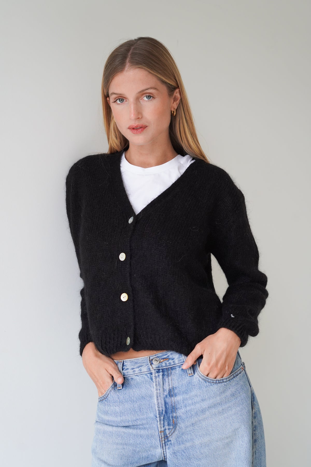 Vivian Cardigan V-Neck Black