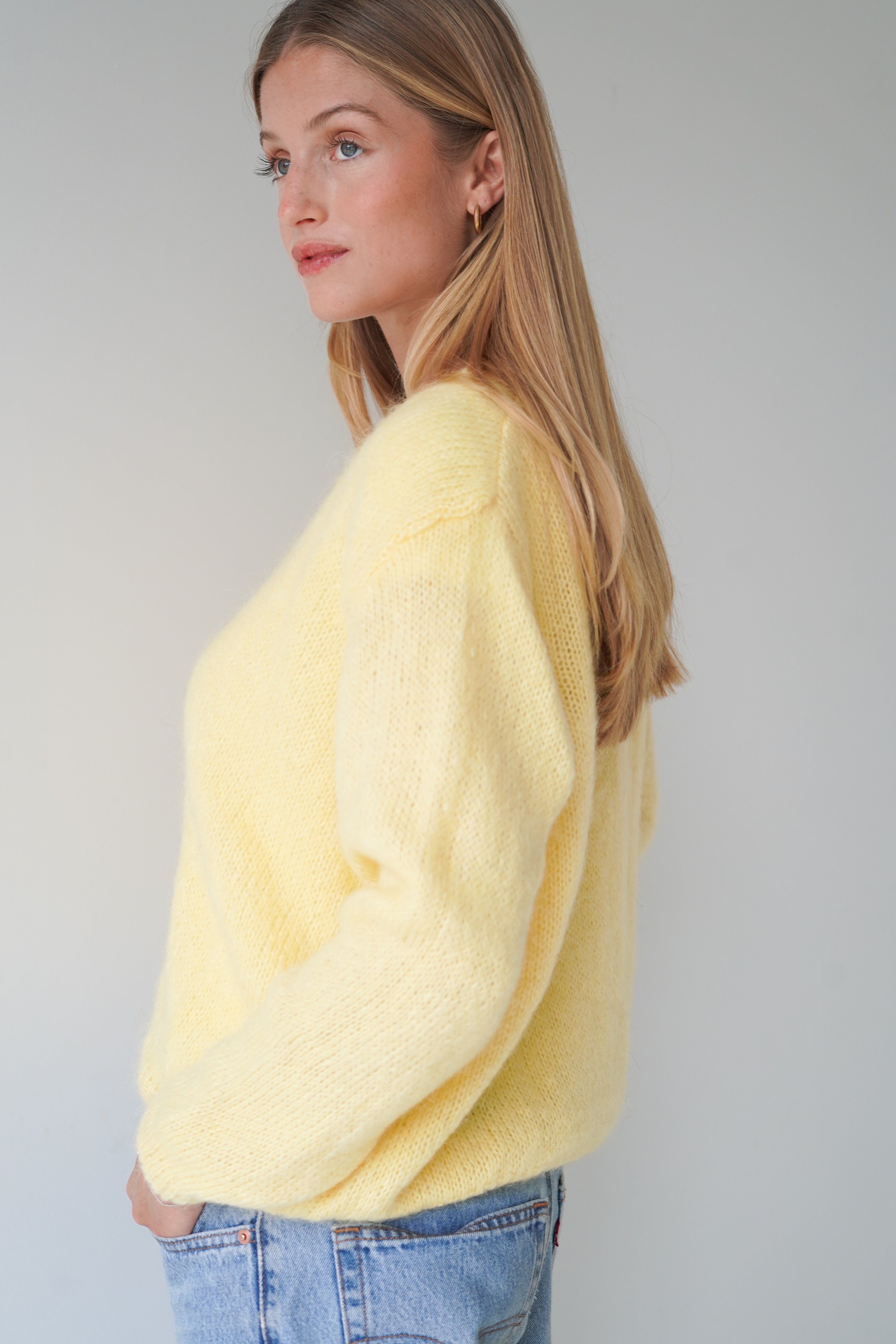 Vivian Cardigan V-Neck Yellow