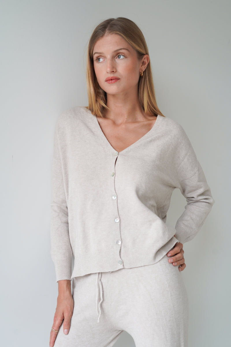 Jessica Cardigans With Buttons Sand-zoom-