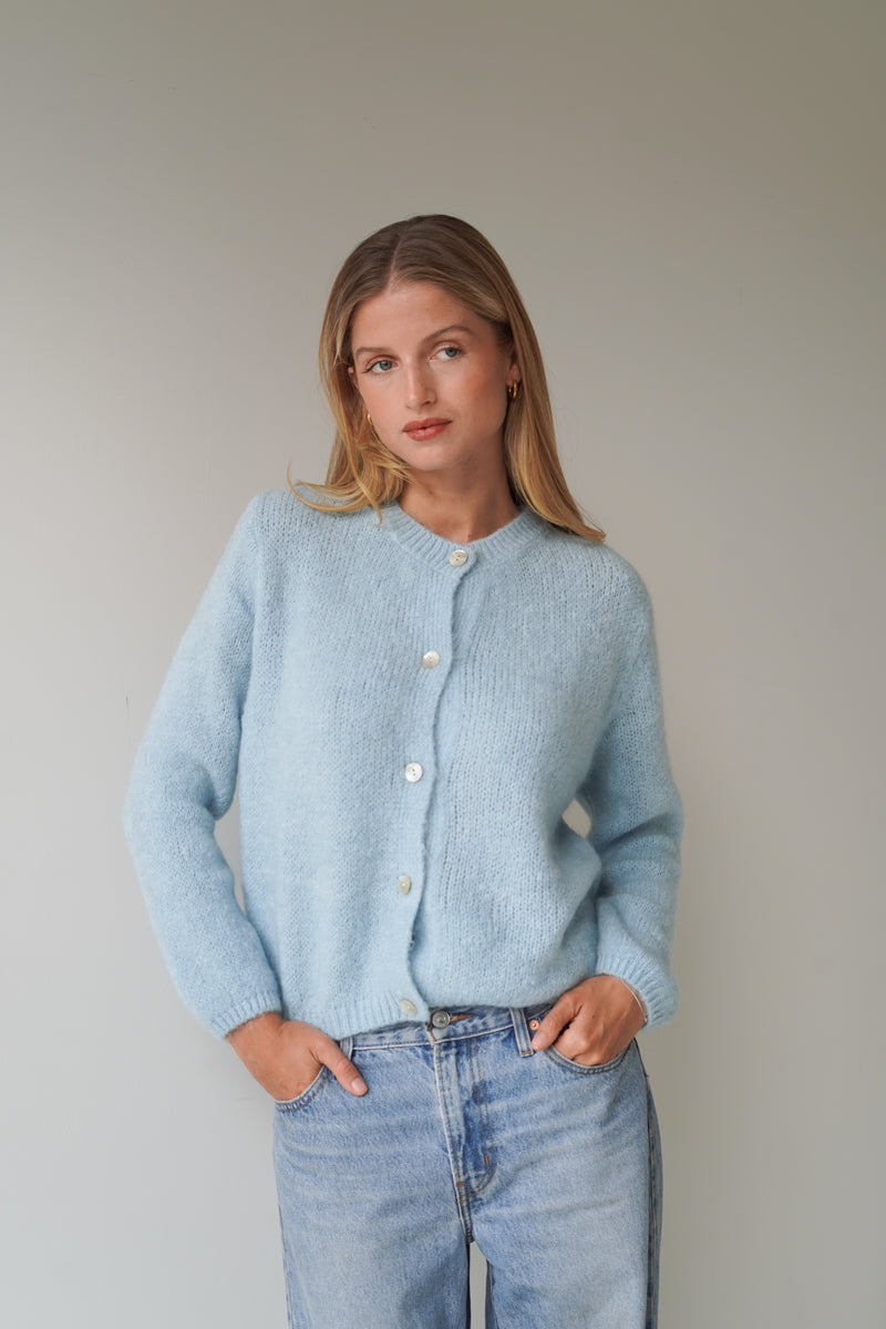 Beatrice Cardigan With Buttons Pastel Blue-zoom-