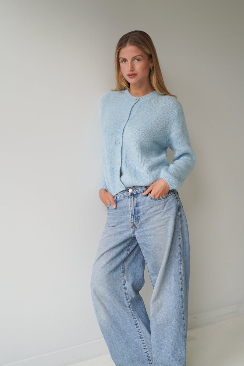 Beatrice Cardigan With Buttons Pastel Blue-zoom-