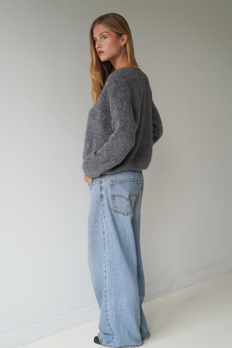 Beatrice Cardigan With Buttons Grey-zoom-