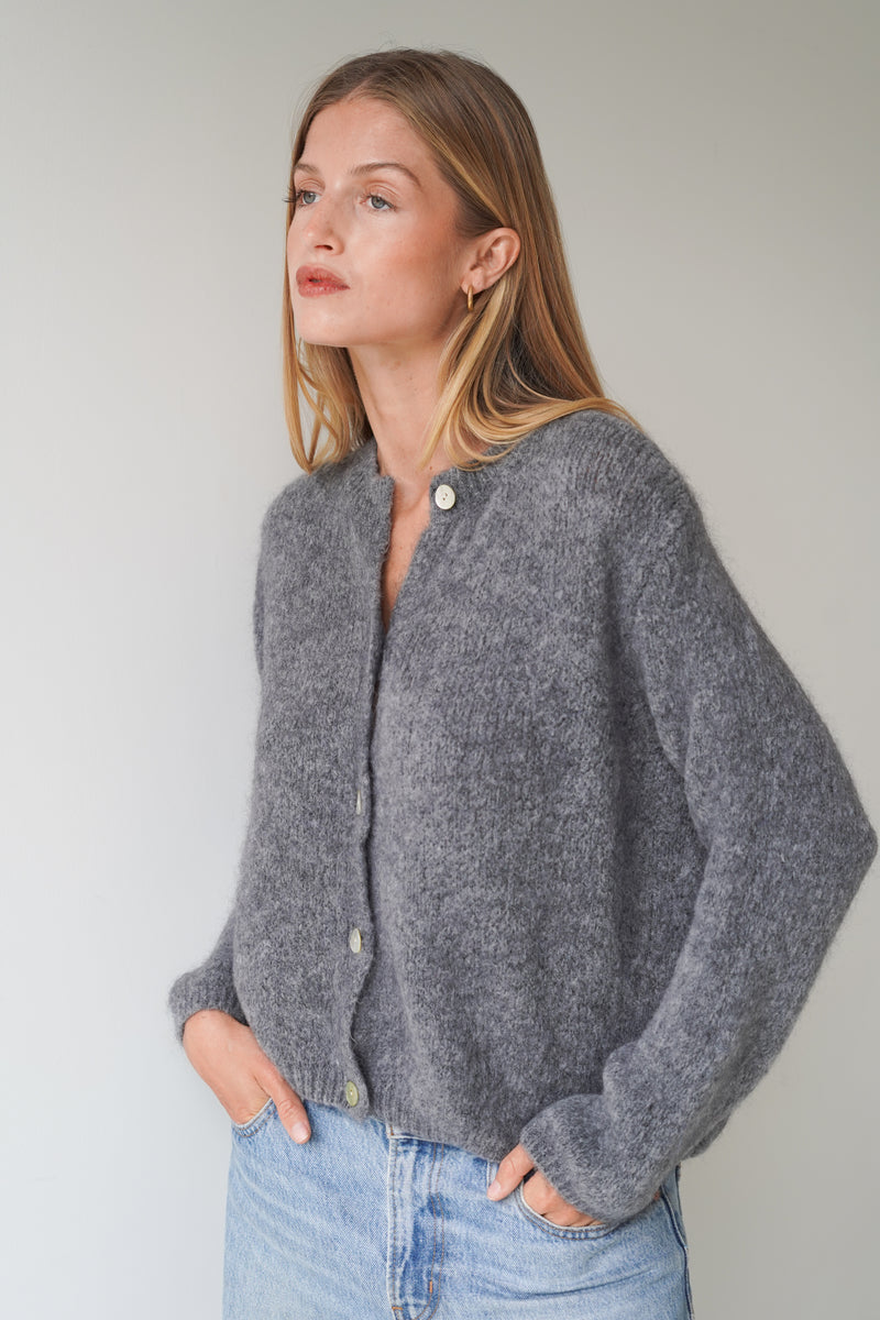 Beatrice Cardigan With Buttons Grey-zoom-
