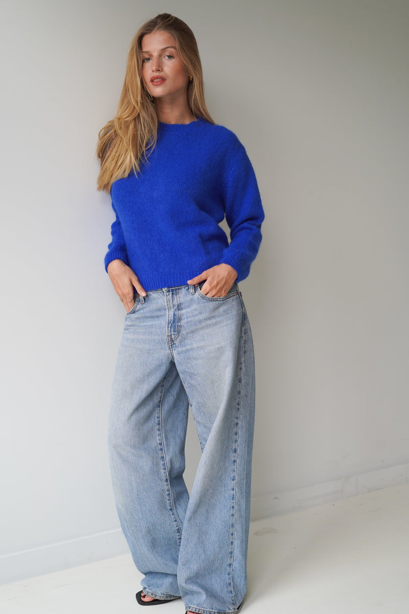 Sue Pullover Crew Neck Cobalt-zoom-