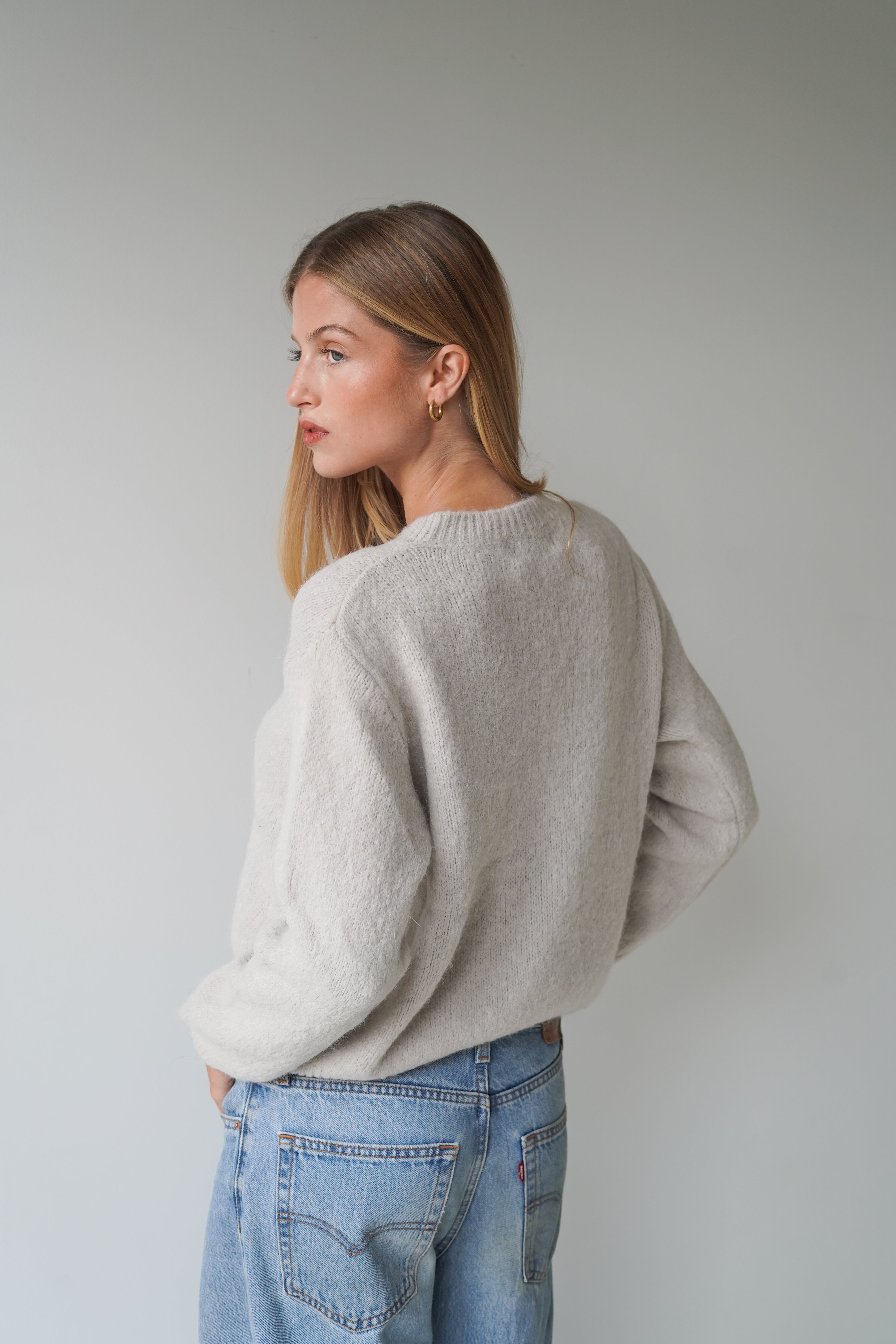 Sue Pullover Crew Neck Sand