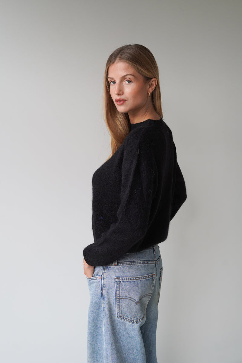 Sue Pullover Crew Neck Black-zoom-