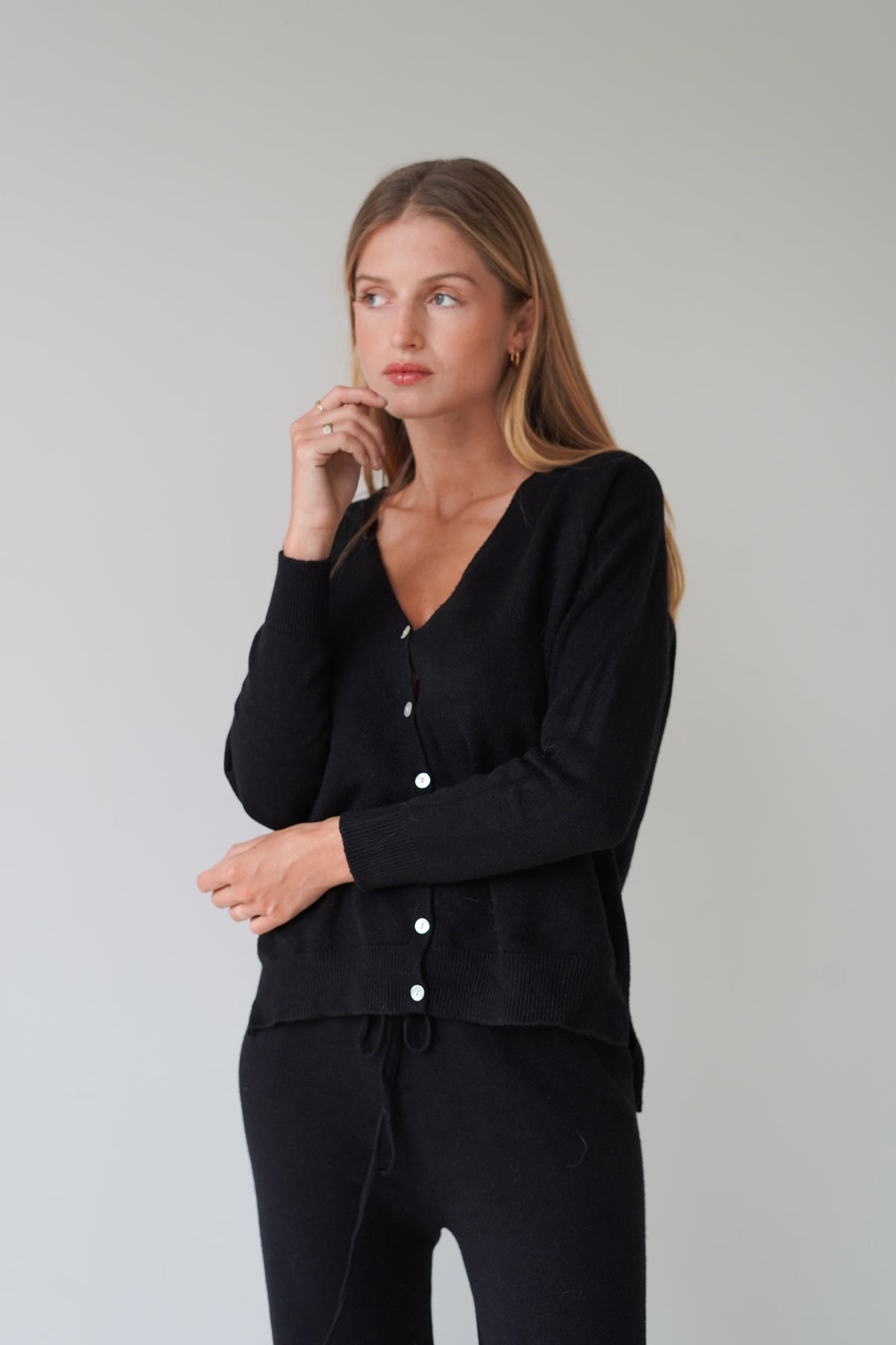 Jessica Cardigans With Buttons Black