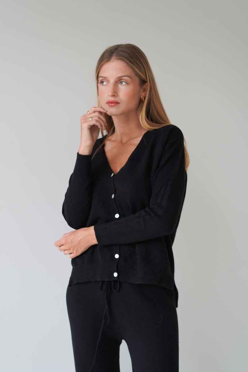 Jessica Cardigans With Buttons Black-zoom-