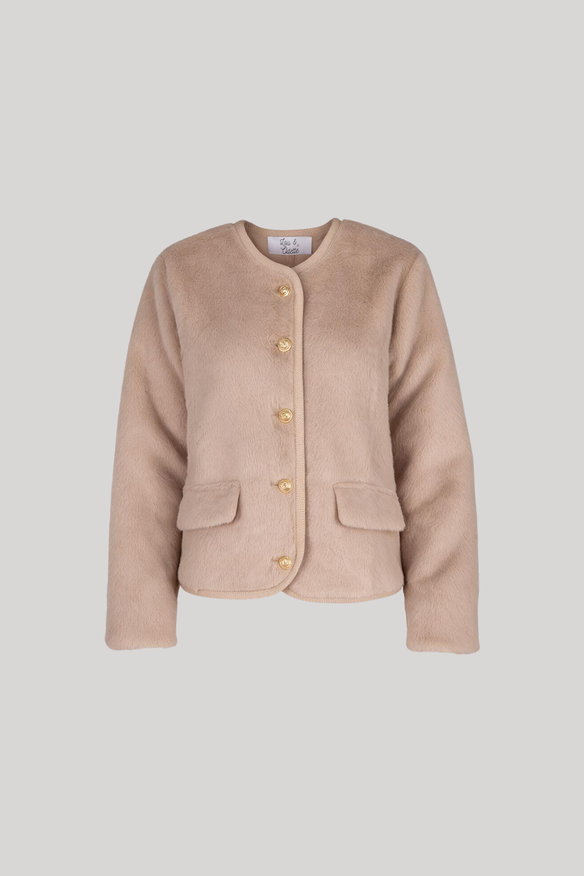 Manon Jacket Fake Fur Beige-zoom-1