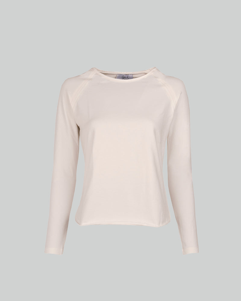 Lara T-Shirt Long Sleeves Off White-zoom-