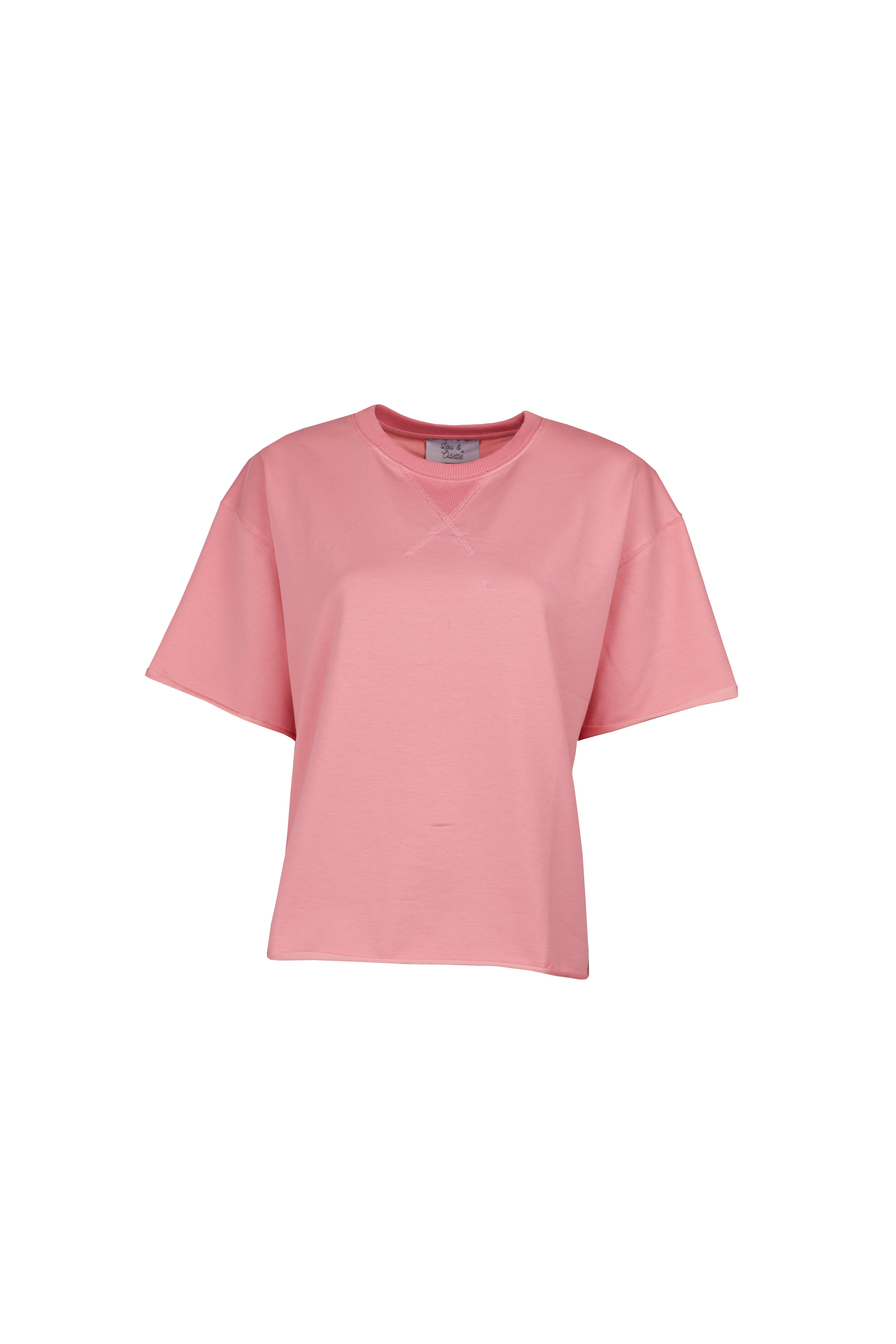 Lou Sweatshirt Short Sleeve Pink-zoom-6