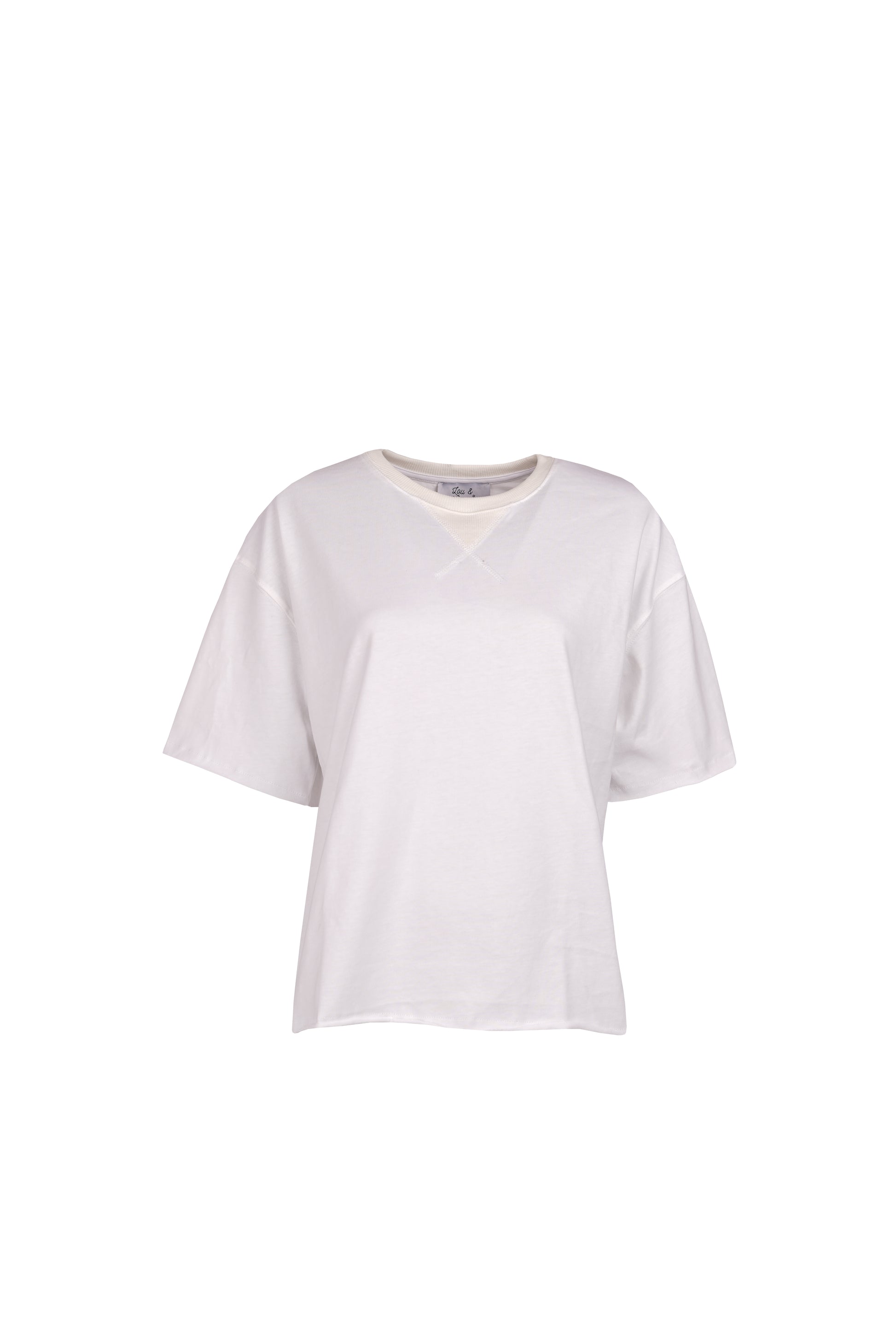 Lou Sweatshirt Short Sleeve White-3