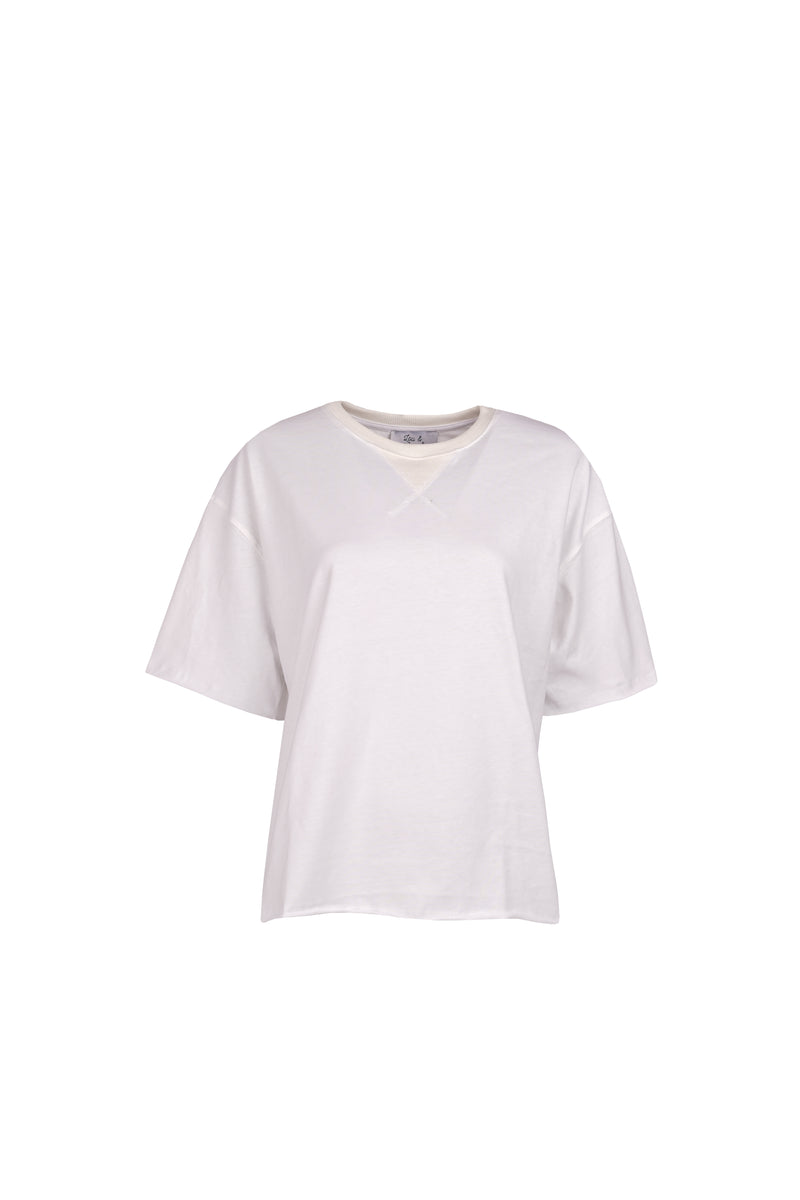 Lou Sweatshirt Short Sleeve White-zoom-