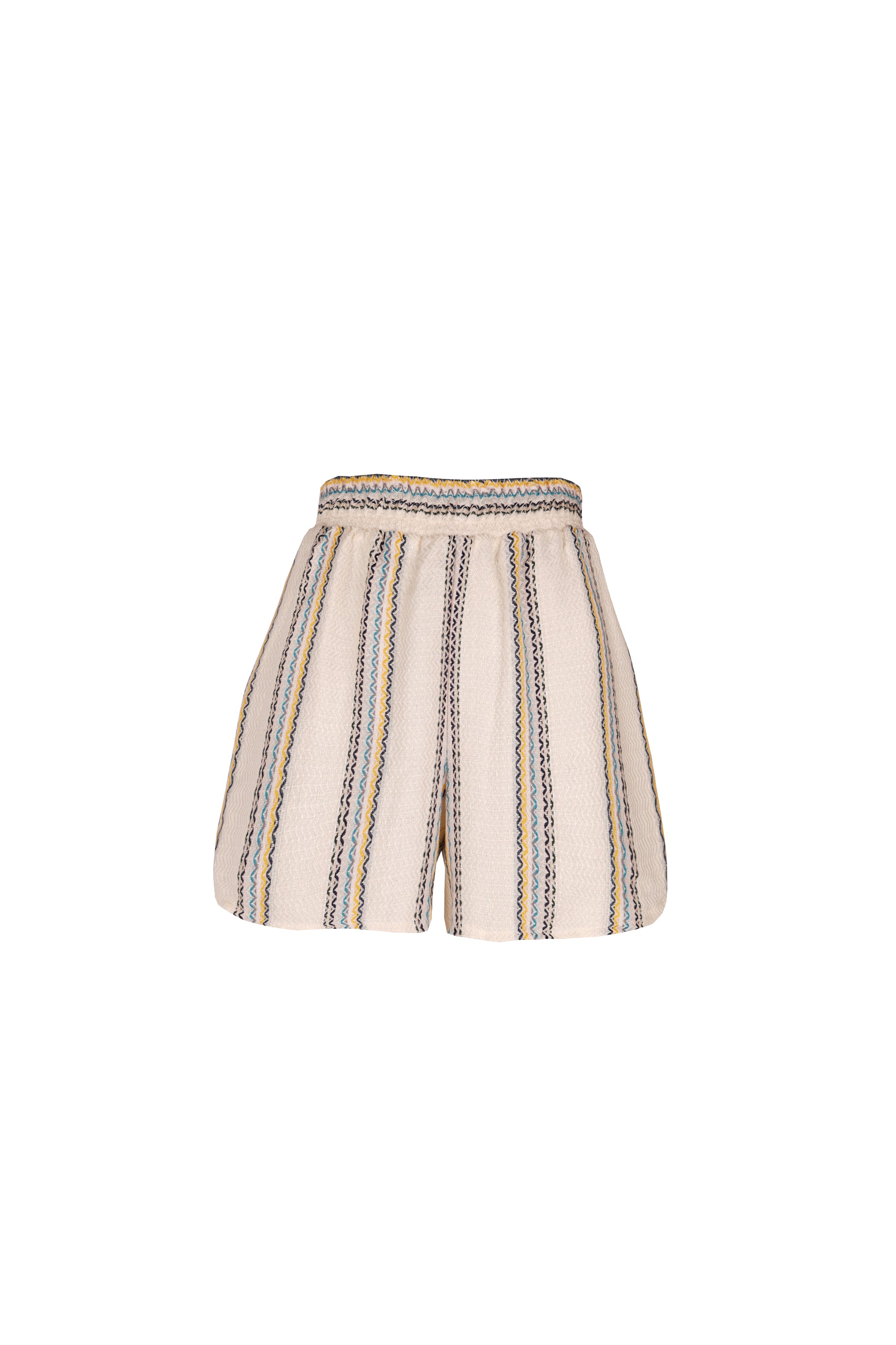 Mariette Zigzag Striped Shorts-6