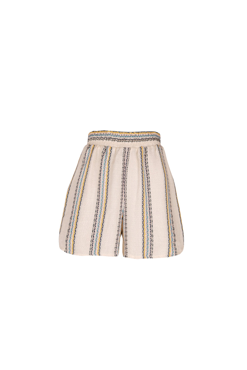 Mariette Zigzag Striped Shorts-zoom-