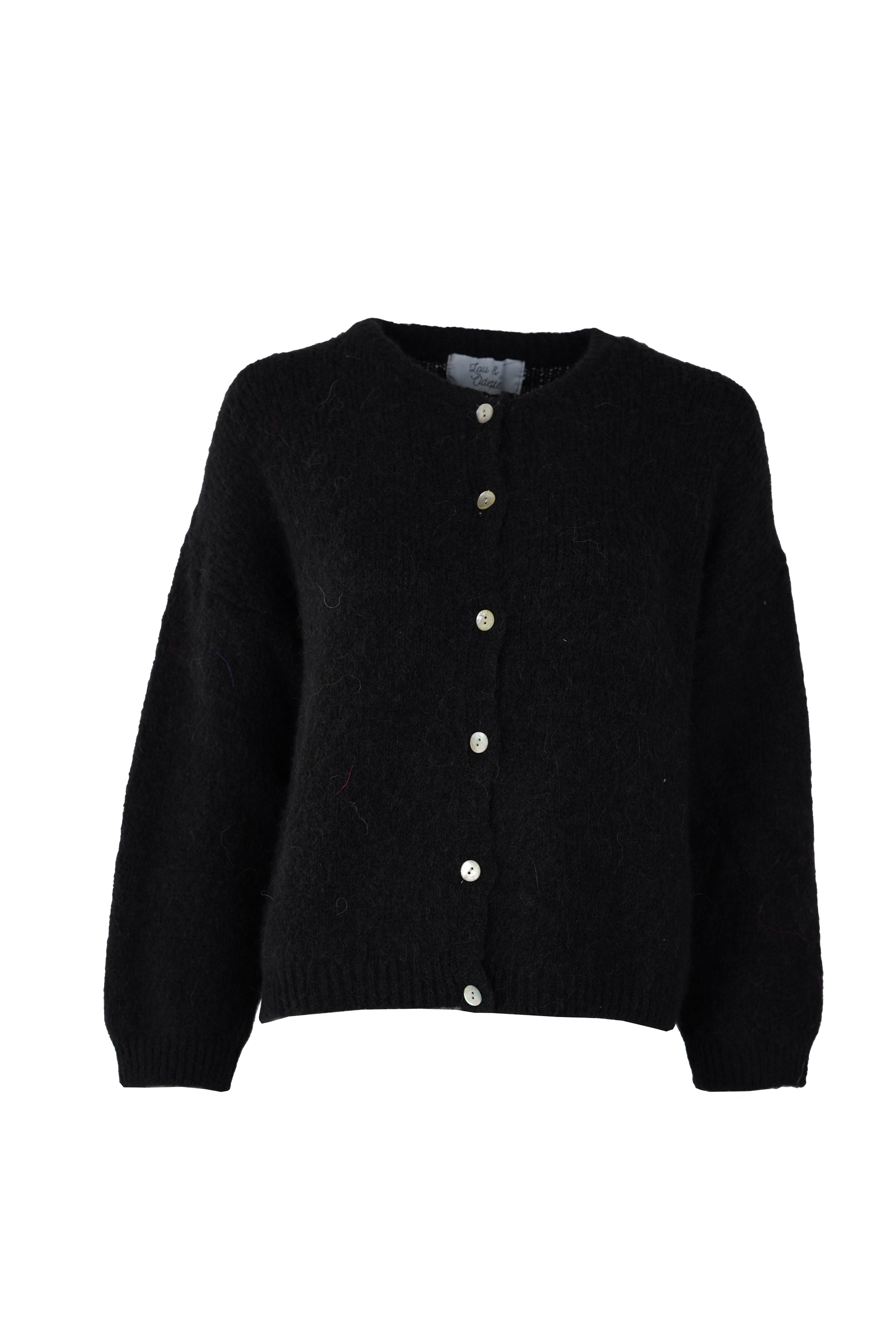 Nathalie Cardigan Buttons Black-5