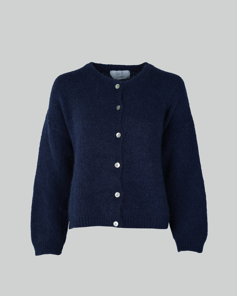 Nathalie Cardigan Buttons Navy-zoom-