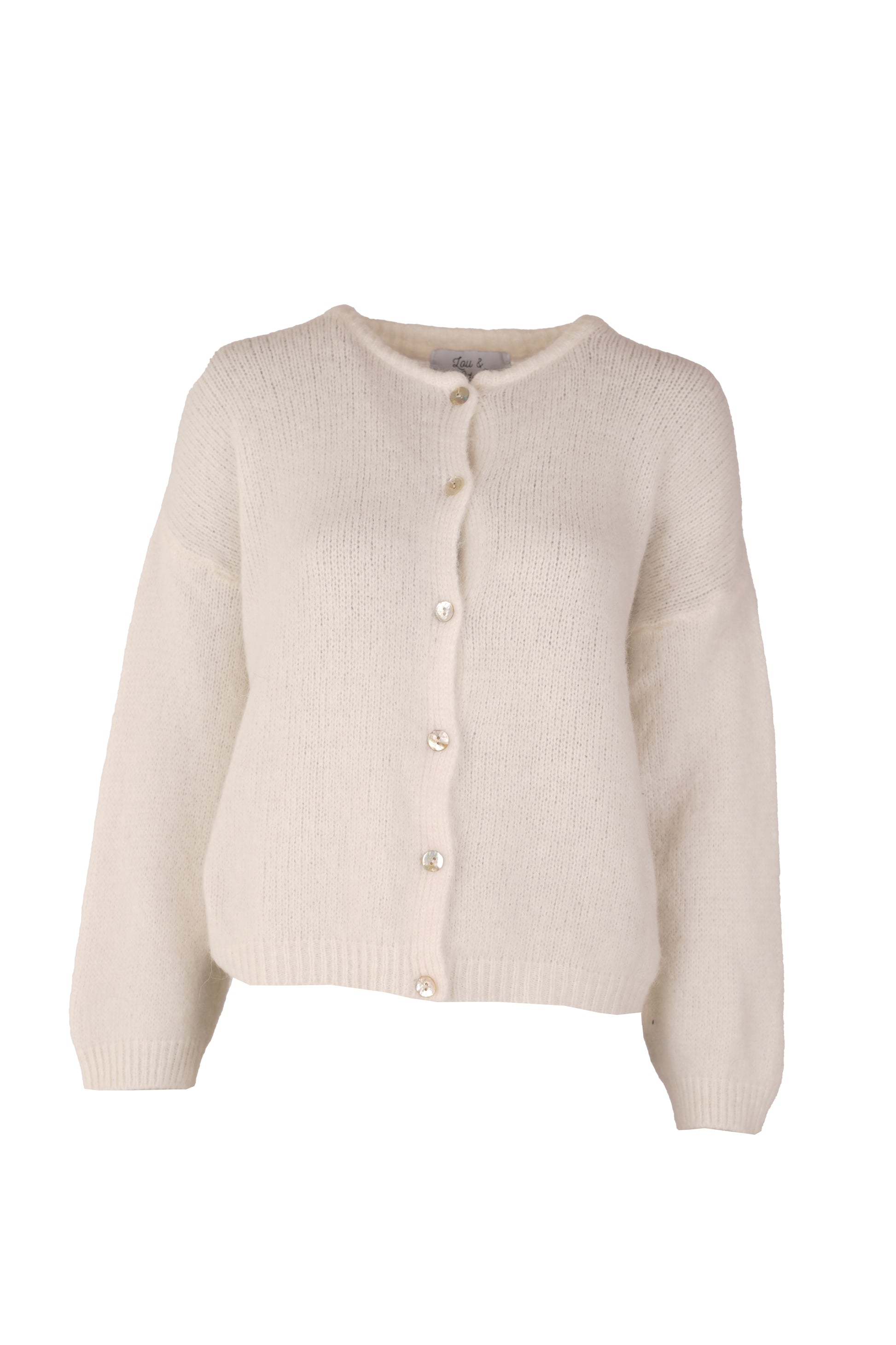 Nathalie Cardigan Buttons Off White-6