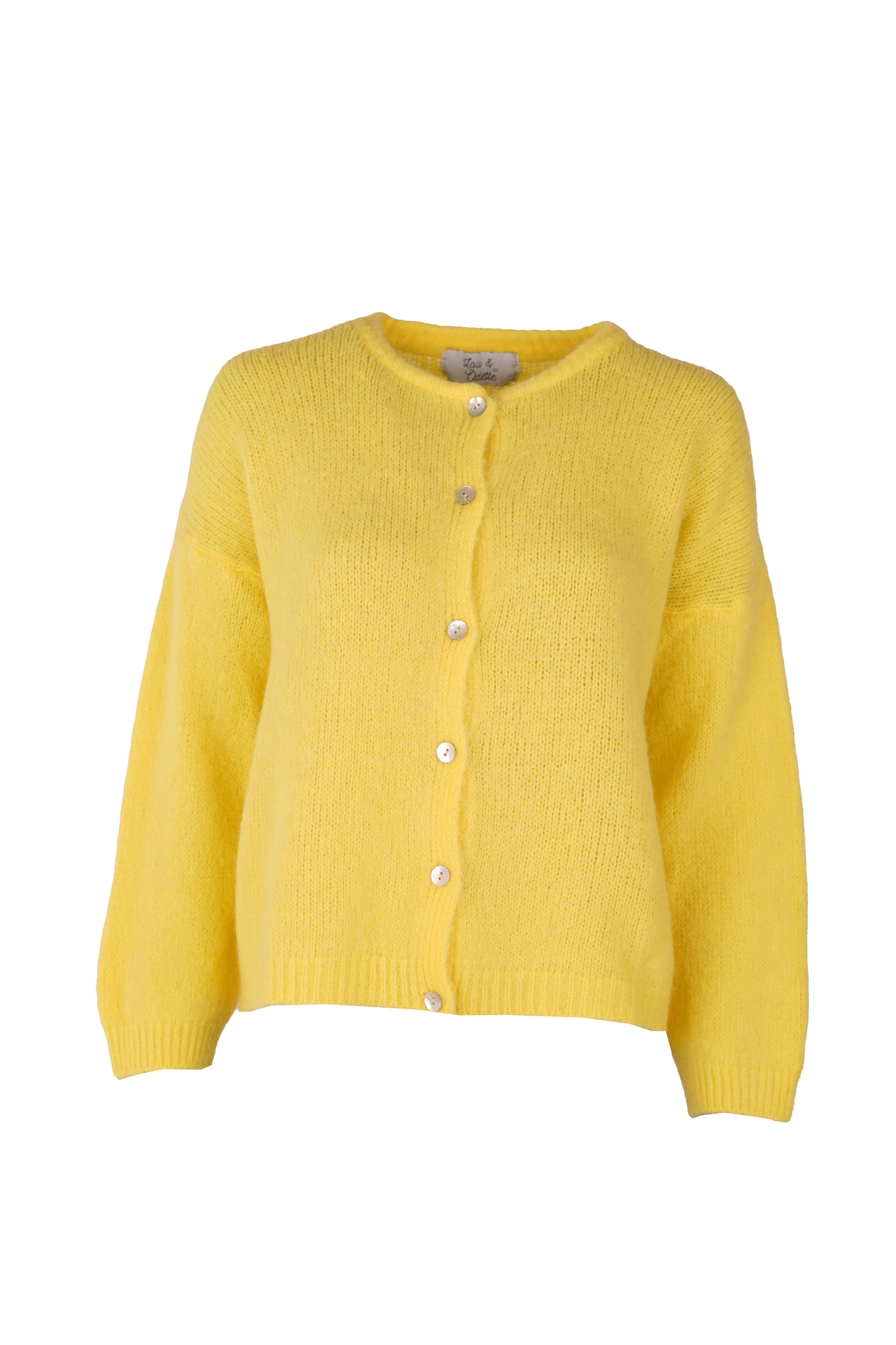 Nathalie Cardigan Buttons Yellow-zoom-6