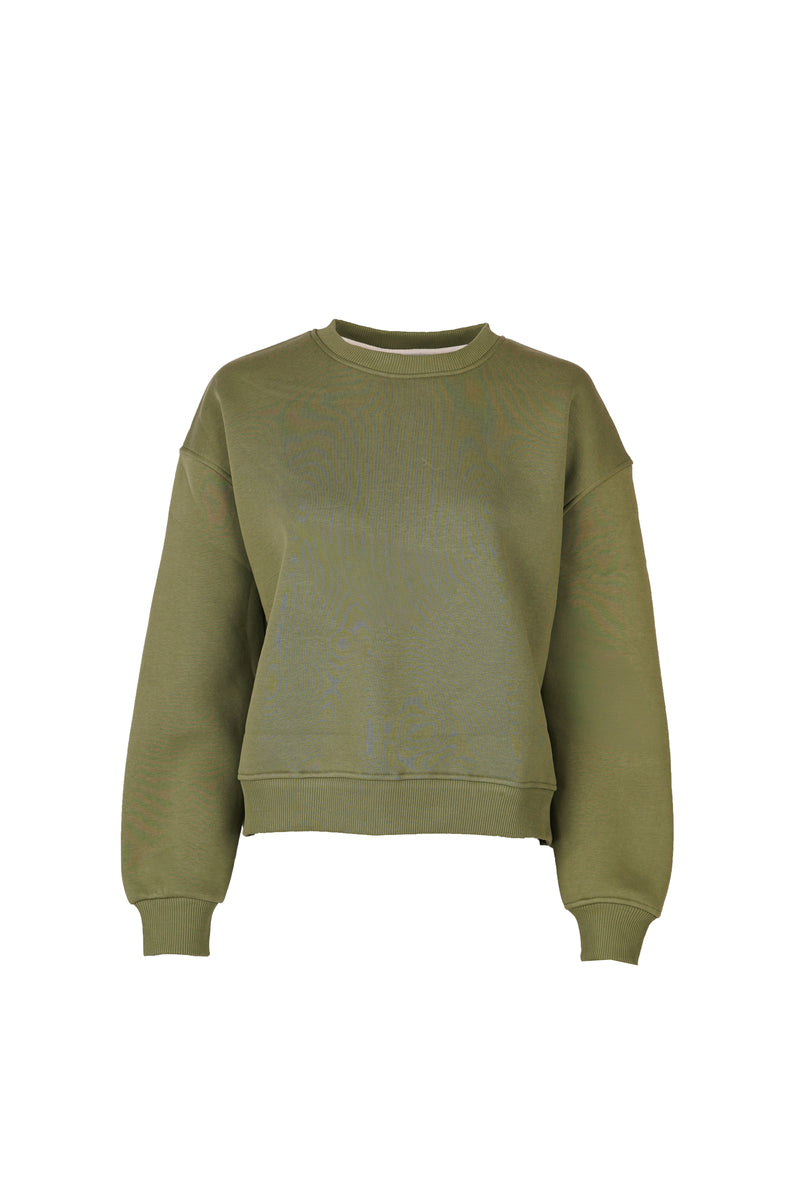 Paulina Sweatshirt Crew Neck Kakhi-zoom-