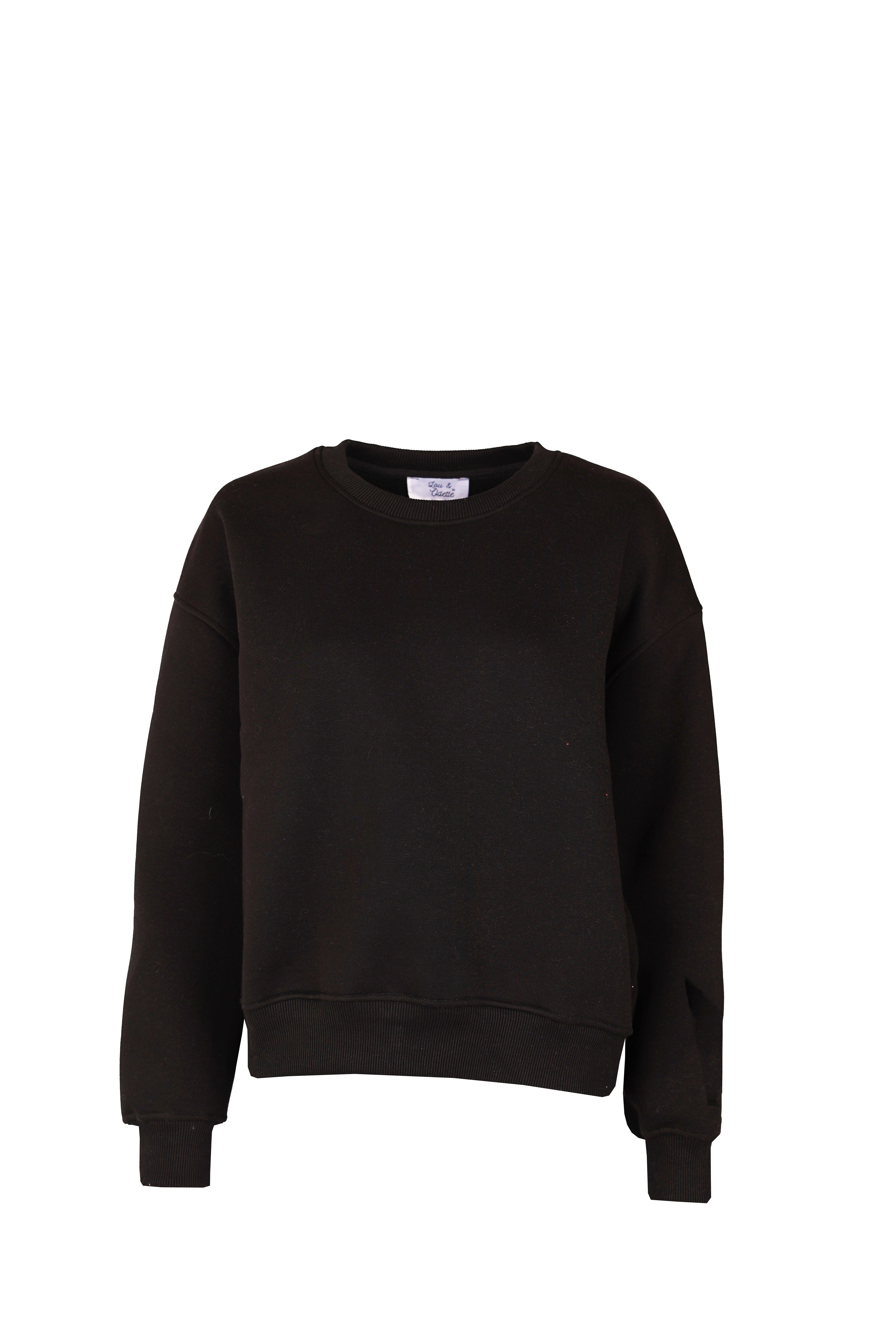 Paulina Easy Sweatshirt Black-zoom-6