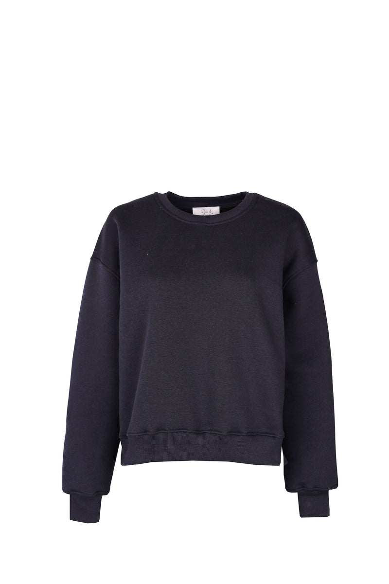 Paulina Easy Sweatshirt Navy-zoom-