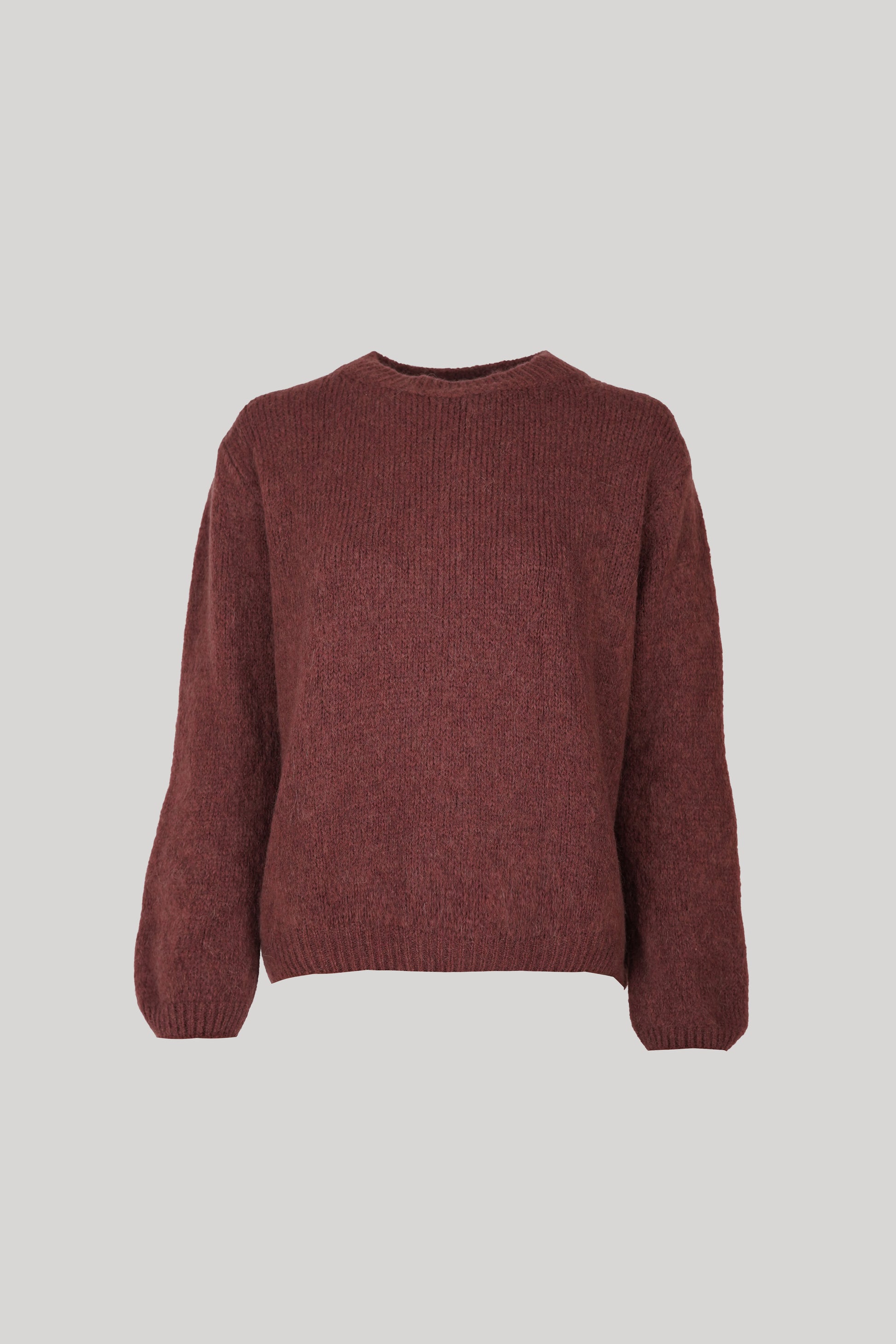 Sue Pullover Crew Neck Chocolate-1