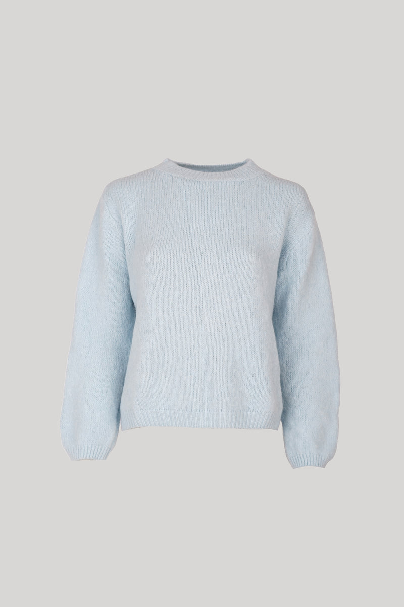 Sue Pullover Crew Neck Pastel Blue-zoom-