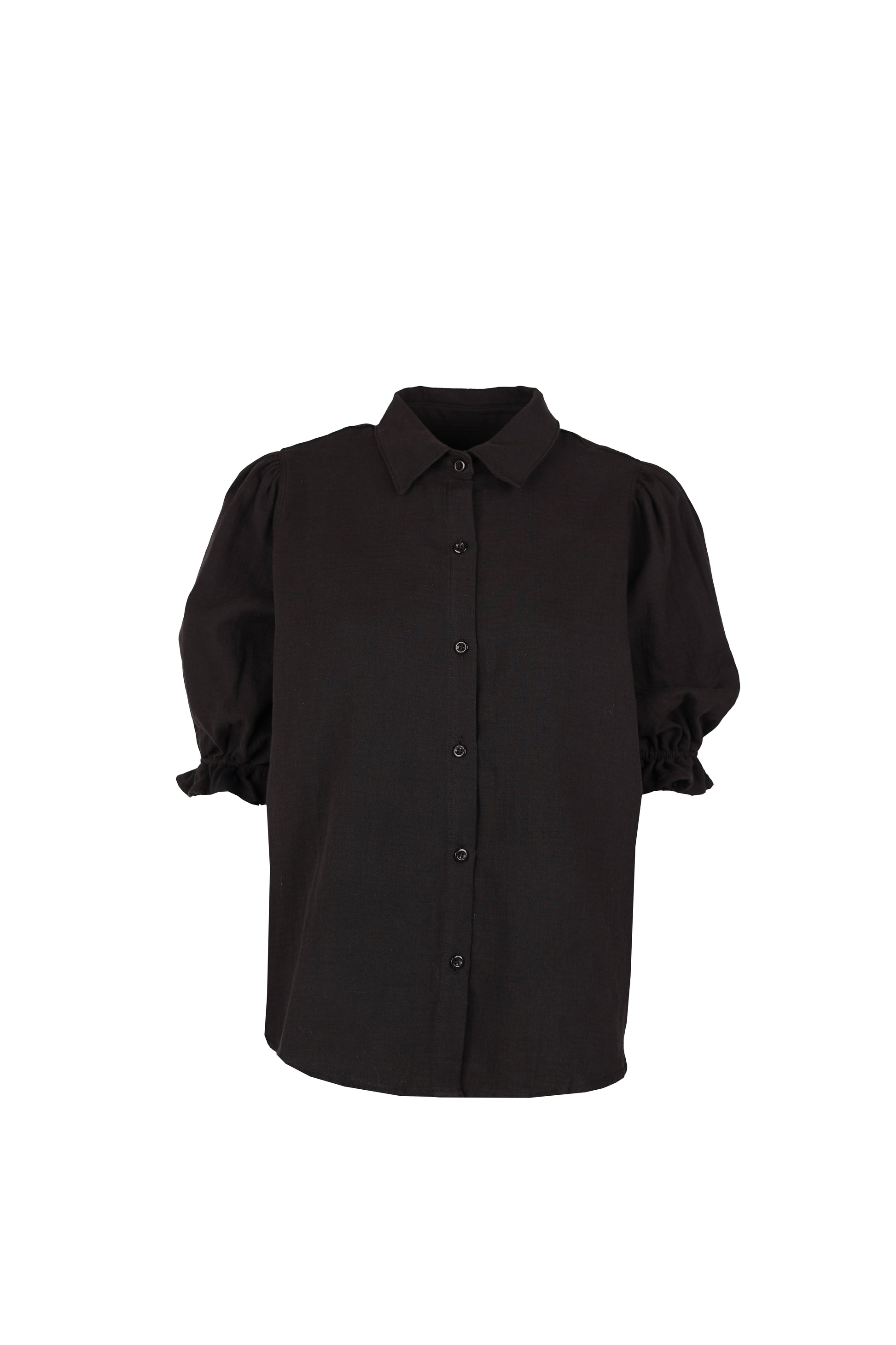 Sophie Blouse Puff Sleeve Tetra Black-5