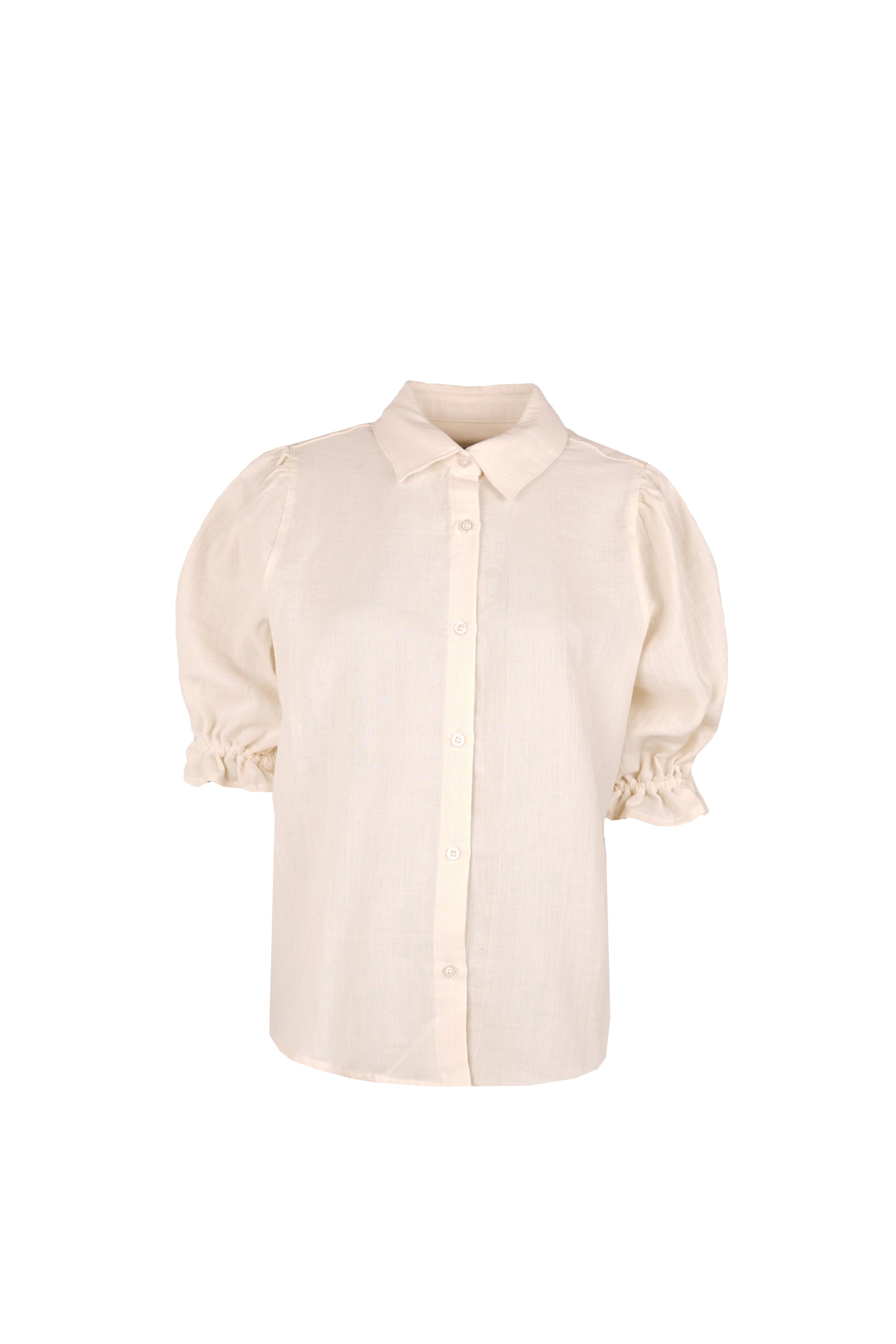 Sophie Blouse Puff Sleeve Tetra Off White-5