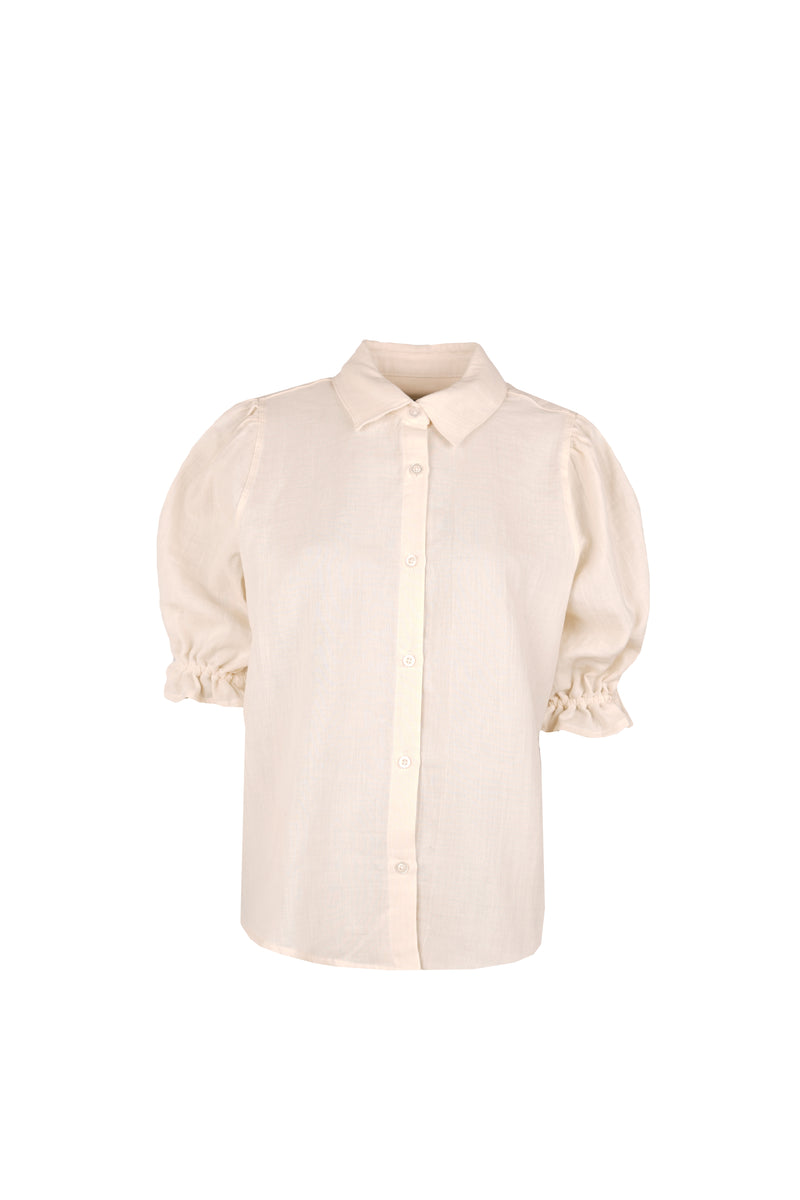 Sophie Blouse Puff Sleeve Tetra Off White-zoom-