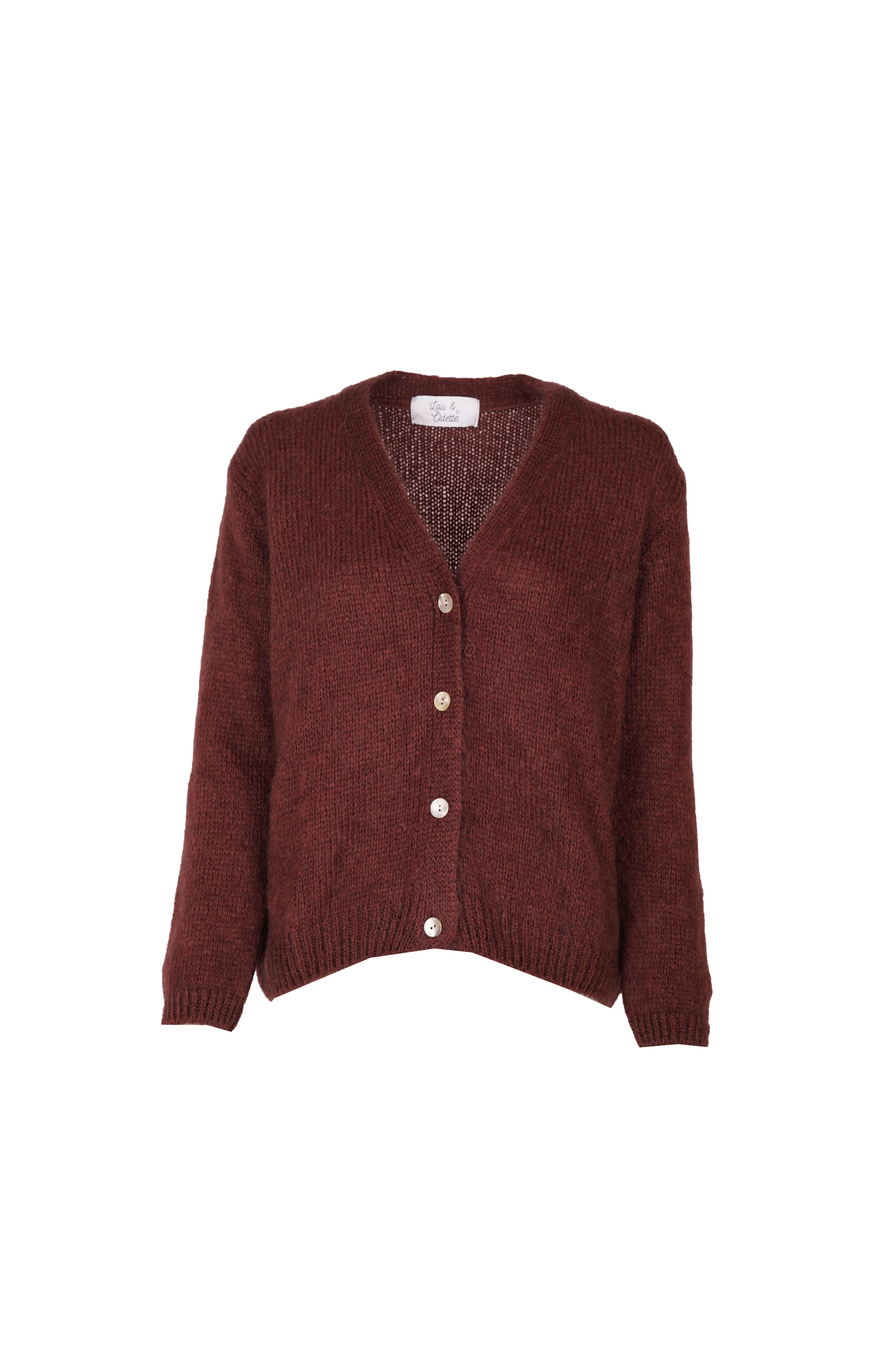 Vivian Cardigan V-Neck Chocolate-zoom-6