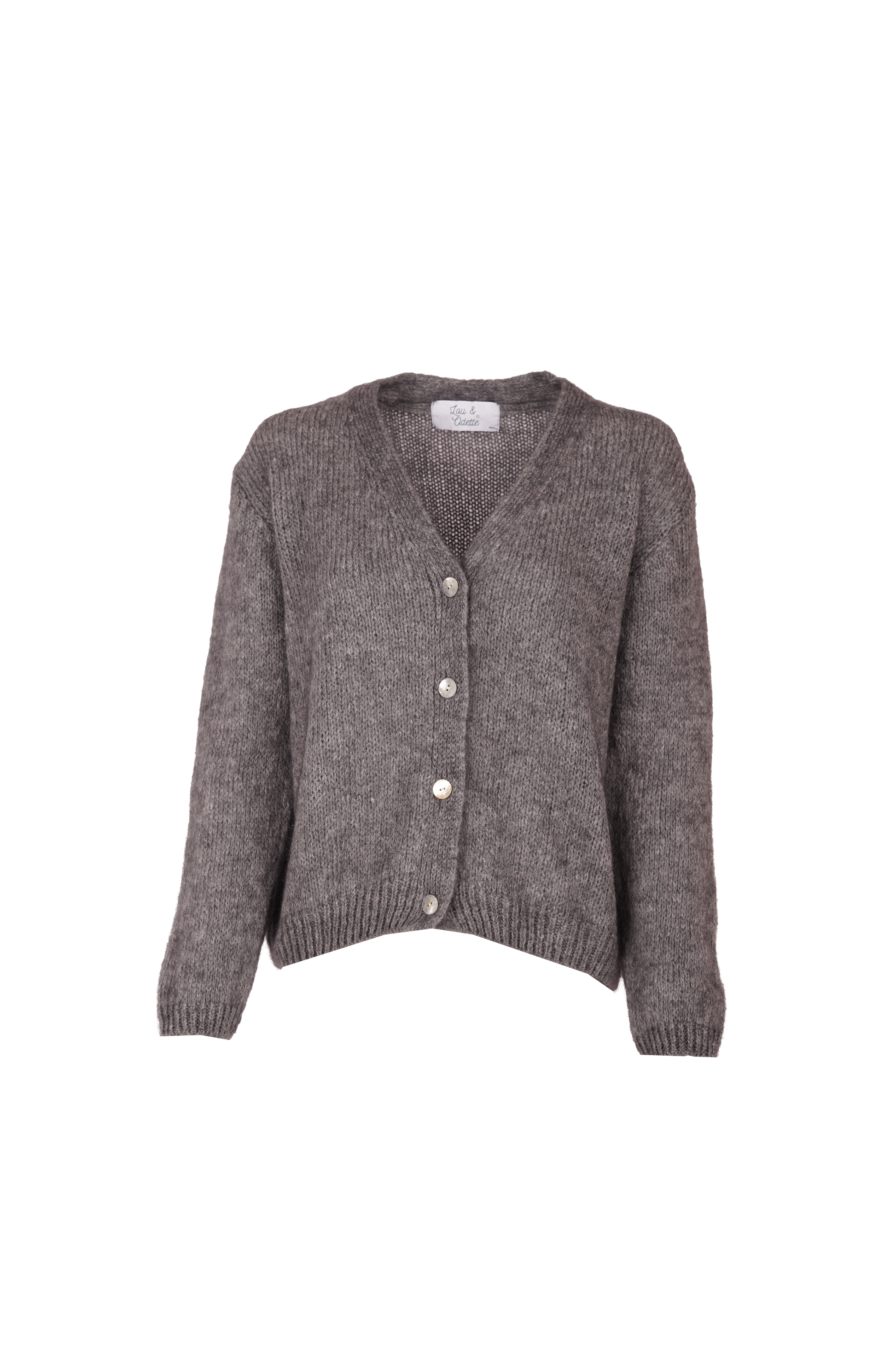 Vivian Cardigan V-Neck Grey-7