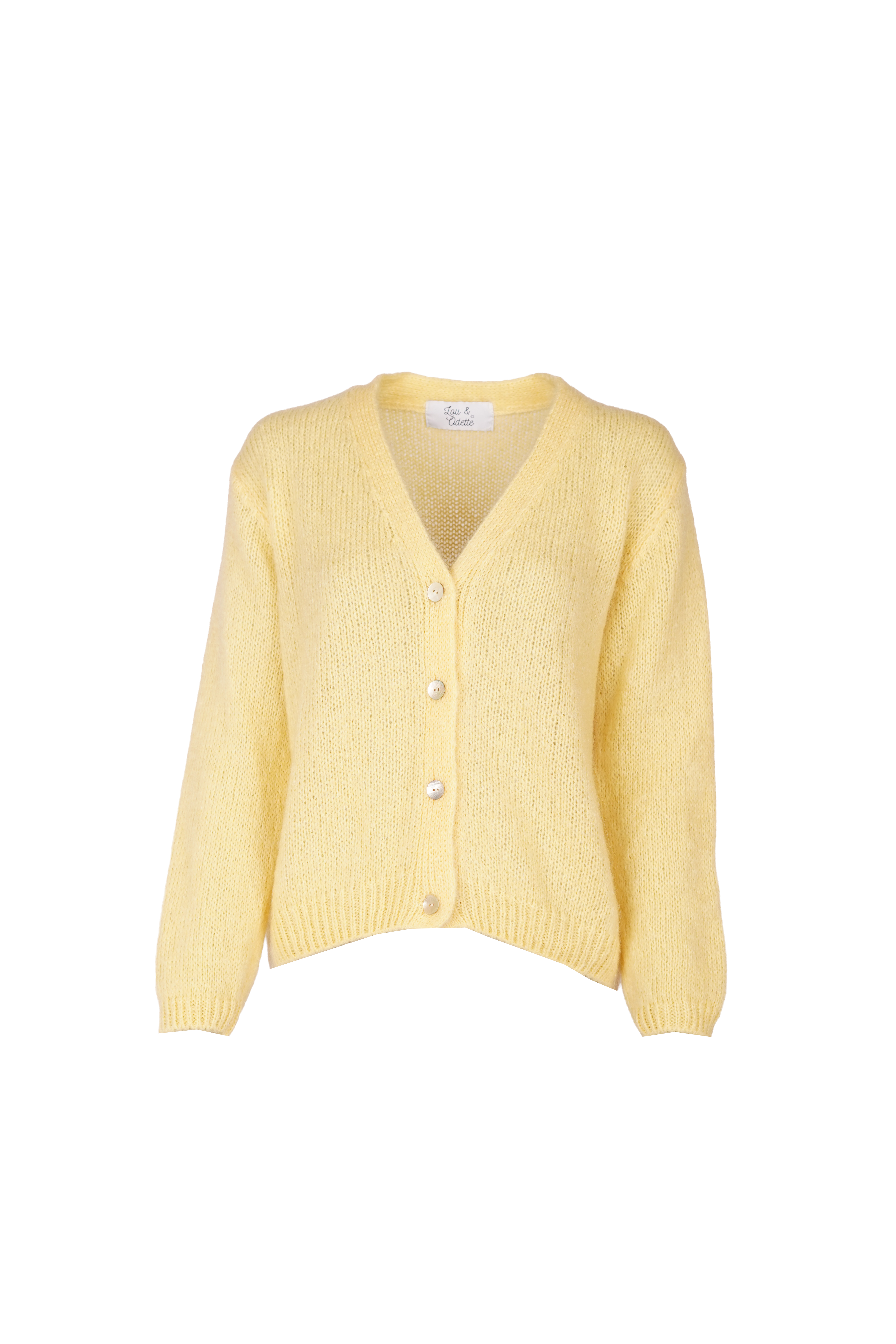 Vivian Cardigan V-Neck Yellow-zoom-7