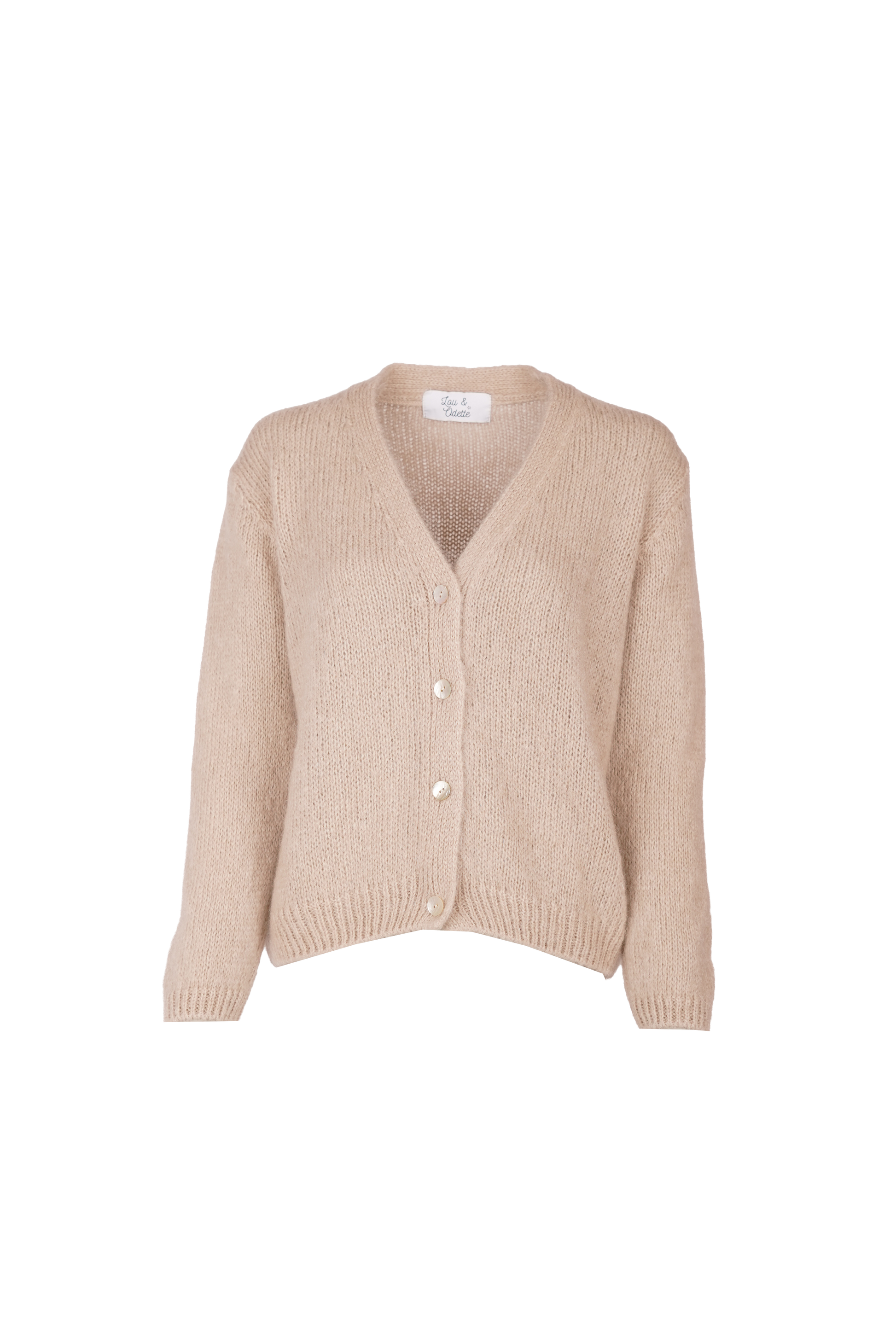 Vivian Cardigan V-Neck Sand-7