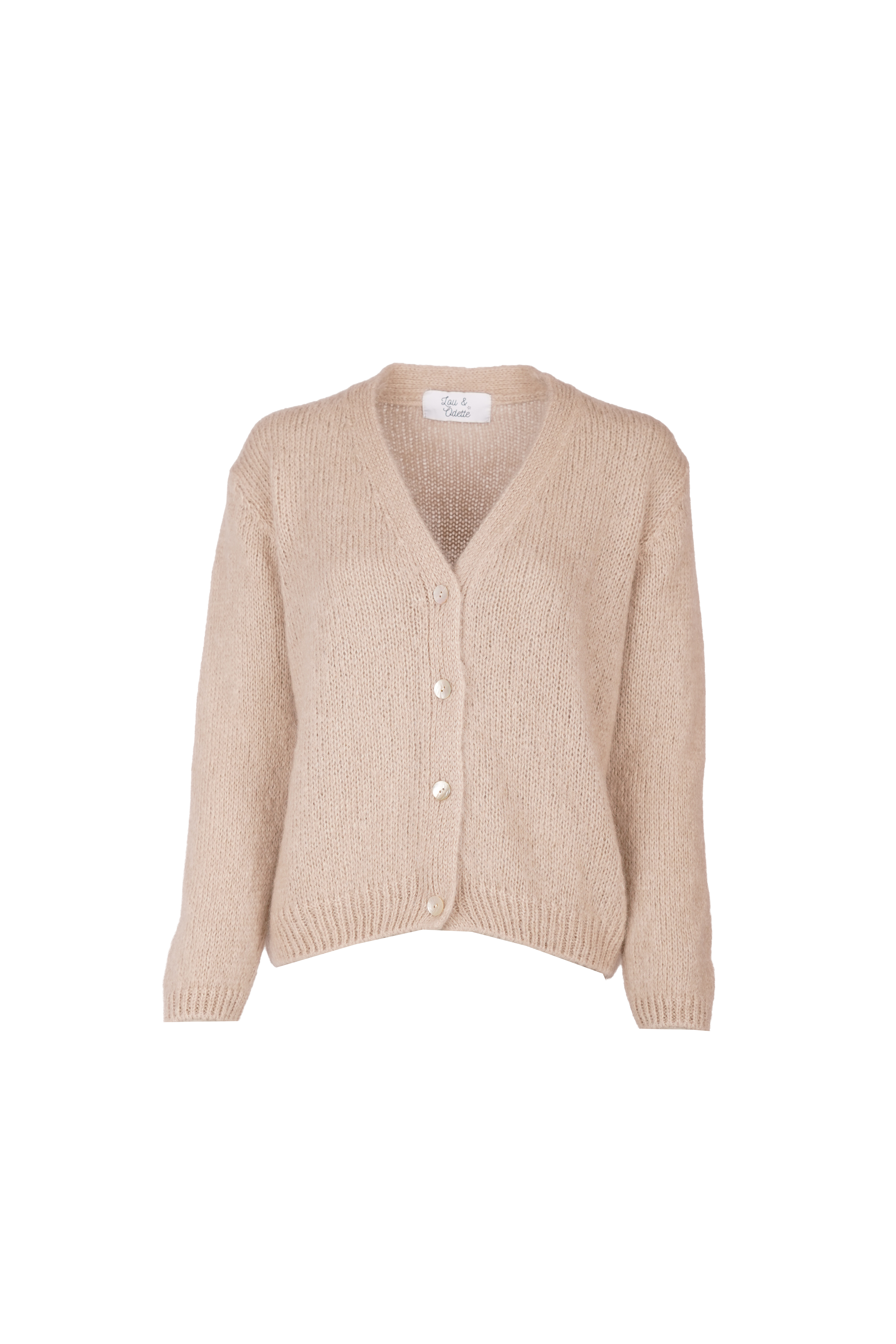 Vivian Cardigan V-Neck Sand-zoom-7