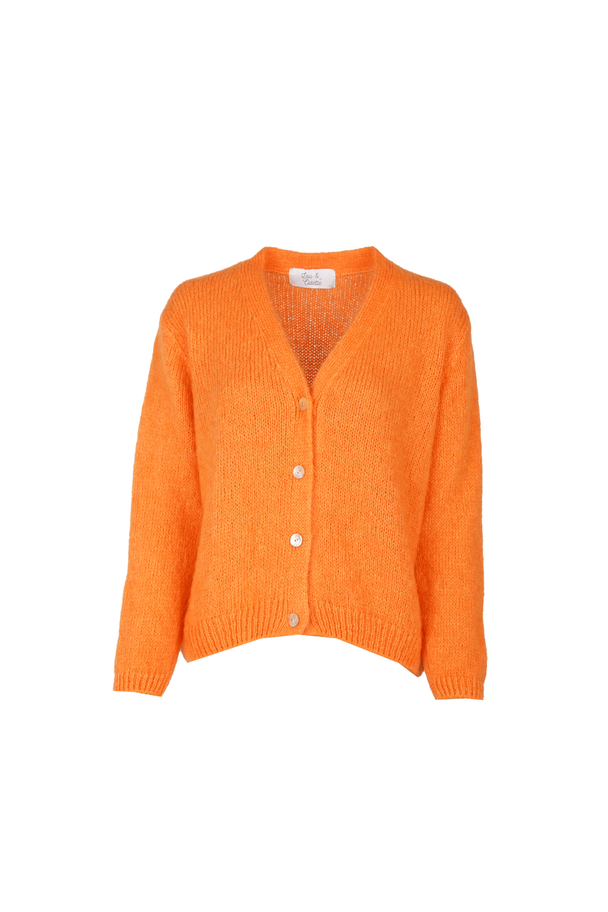 Vivian Cardigan V-Neck Orange-1