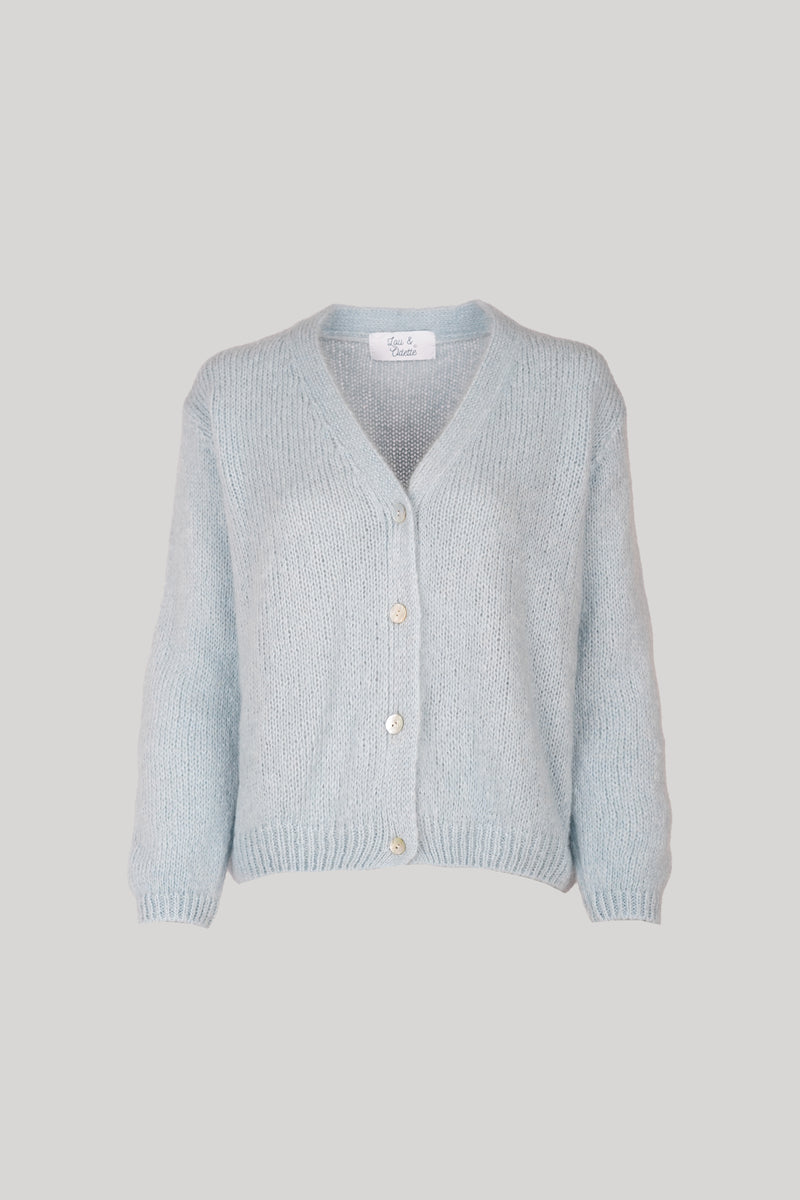Vivian Cardigan V-Neck Pastel Blue-zoom-