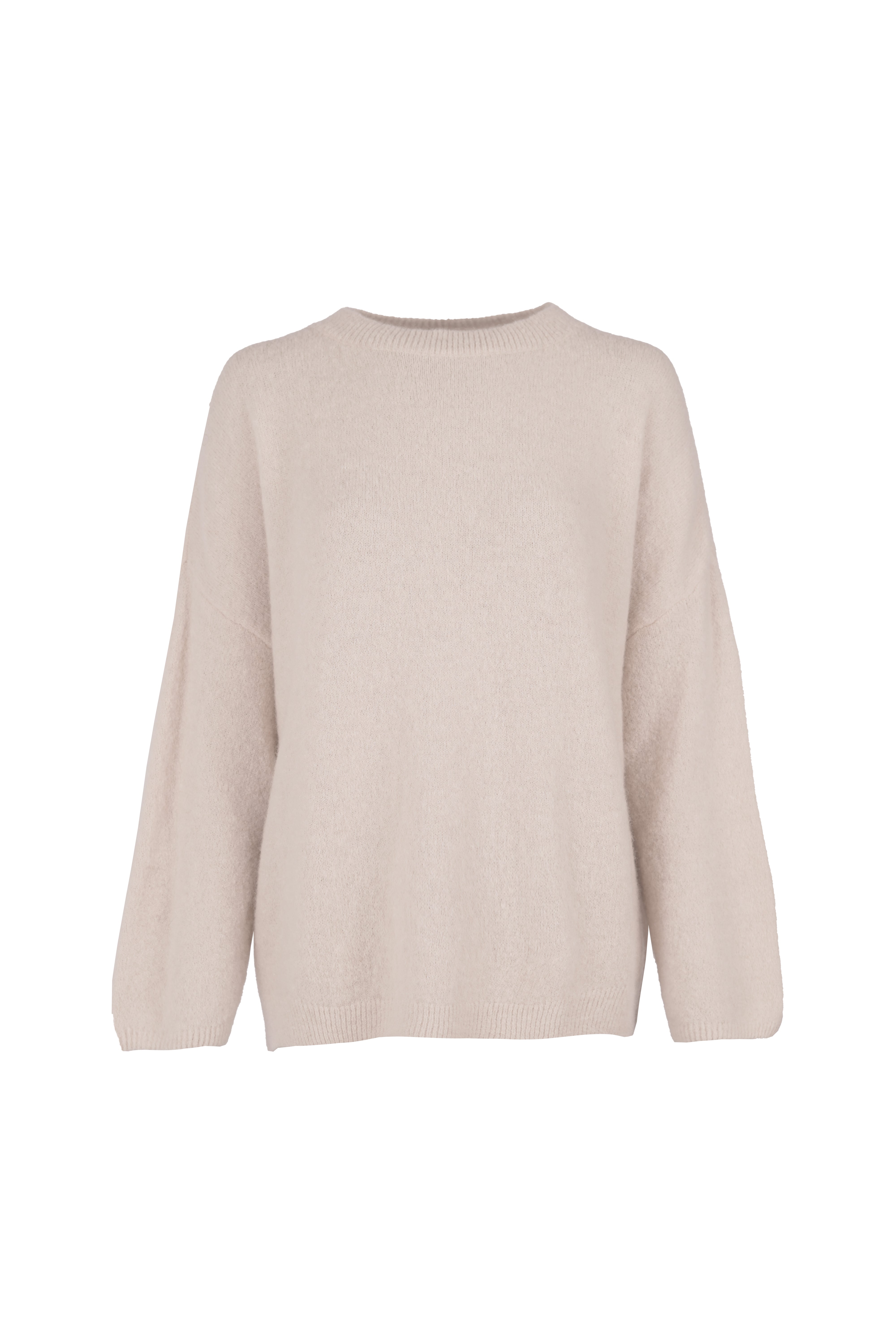 Caro Crew Neck Pullover Sand-zoom-7