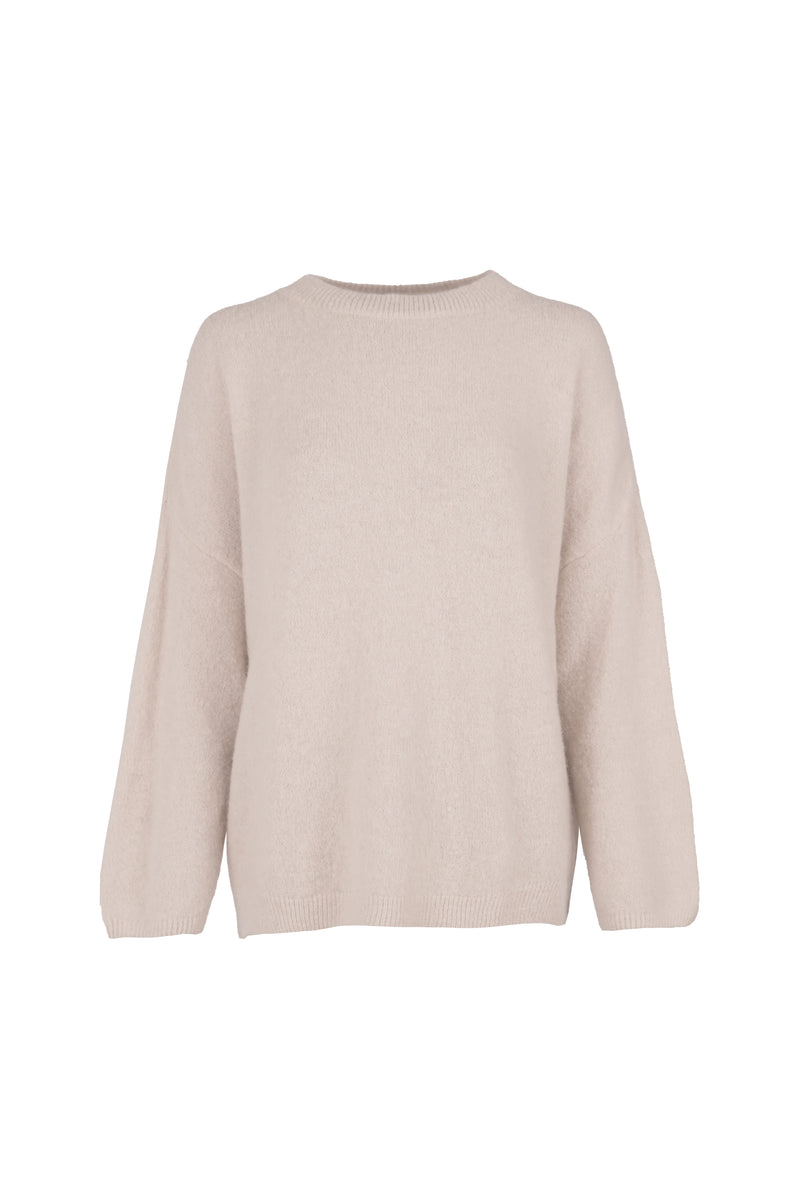 Caro Crew Neck Pullover Sand-zoom-