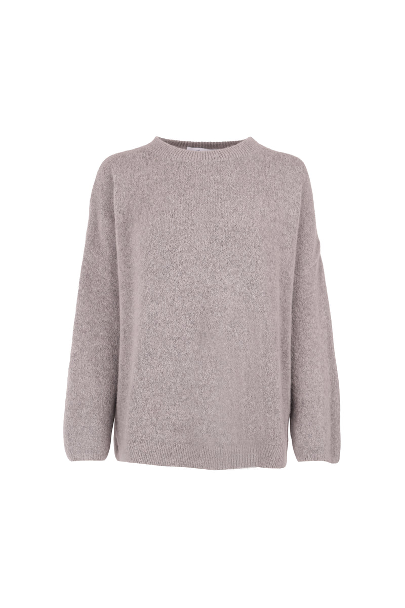 Caro Crew Neck Pullover Grey-zoom-