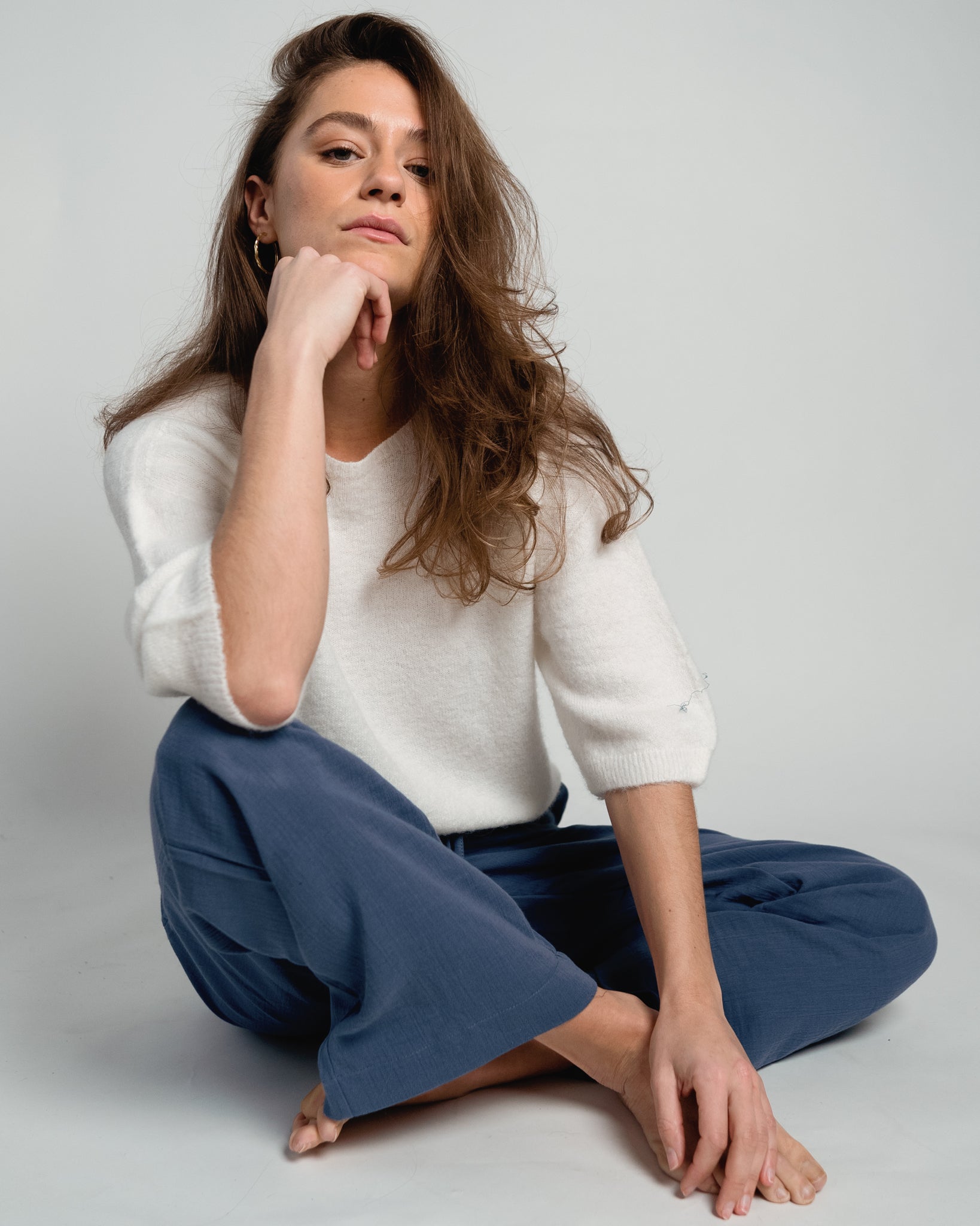 Annabelle Pullover Short Sleeve Off White