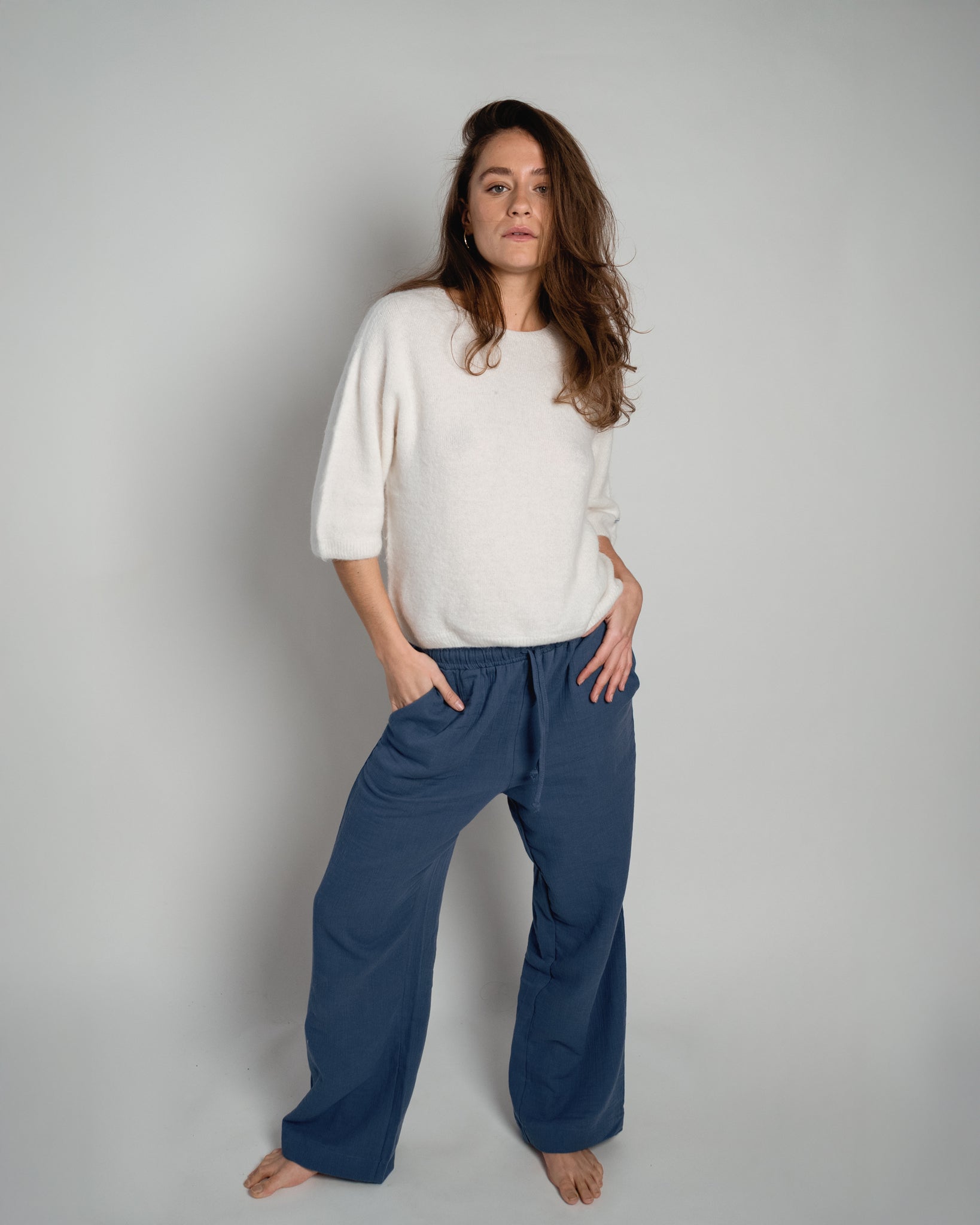 Oona Tetra Pants Jeans Blue-2
