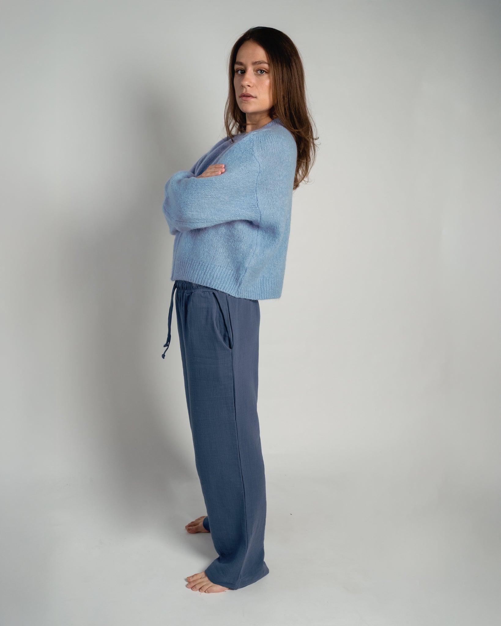 Odette Bomber With Zip Pastel Blue-5