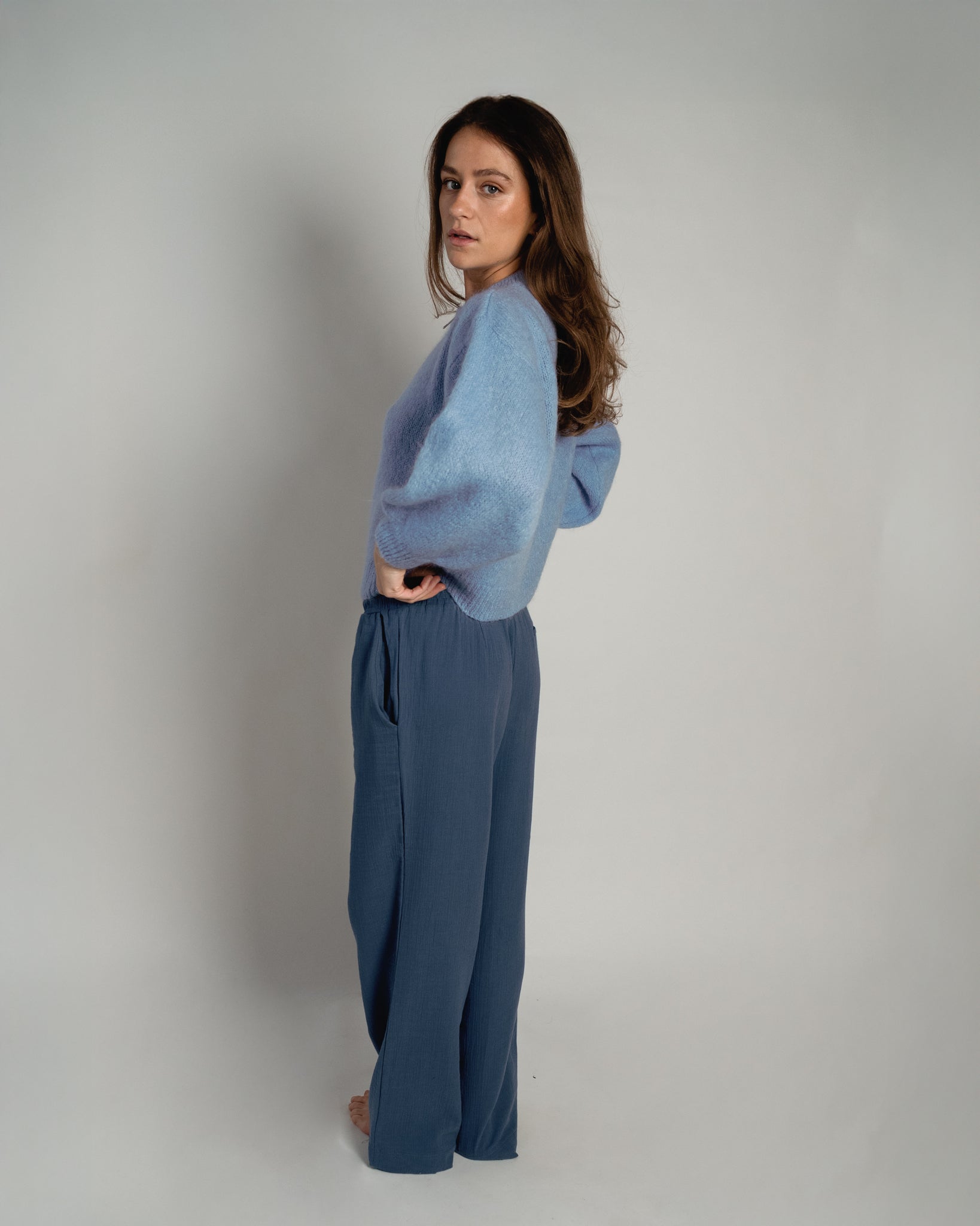 Odette Bomber With Zip Pastel Blue-3