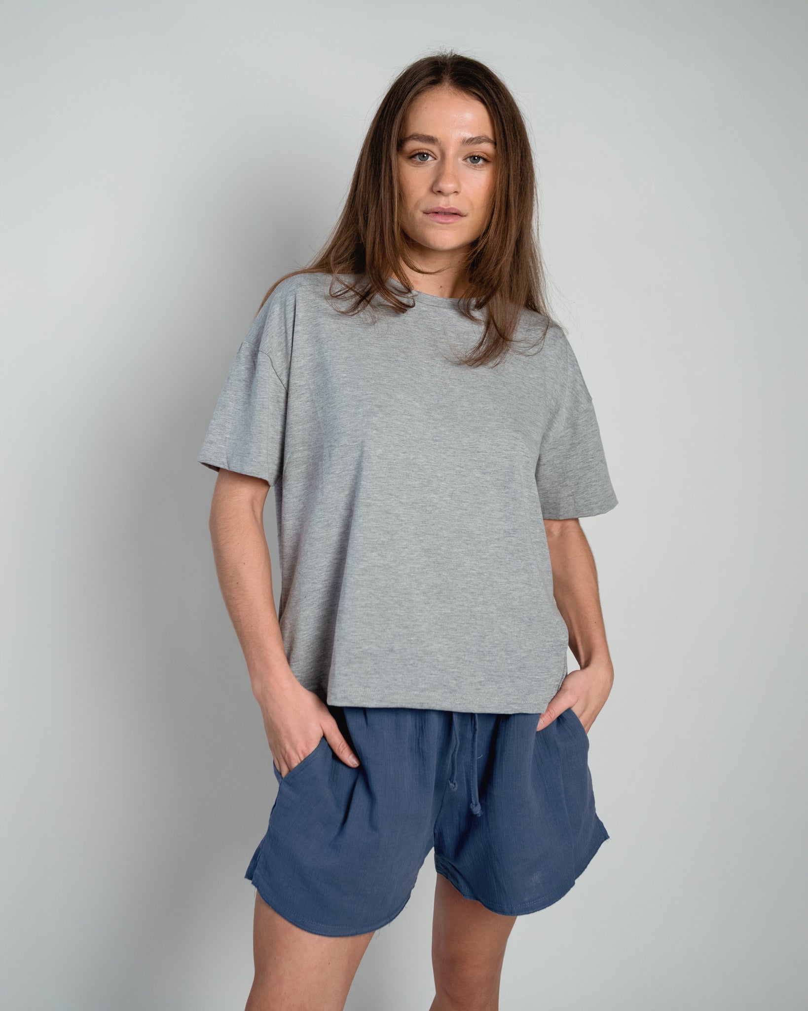 Tess Tetra Shorts Jeans Blue-3